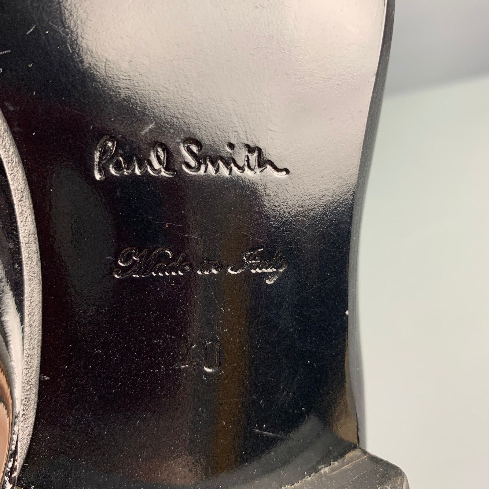 Paul Smith PAUL SMITH Black Mixed Materials Suede Tuxedo Lace Up Shoes Size US 7 / EU 40 - 7 Thumbnail