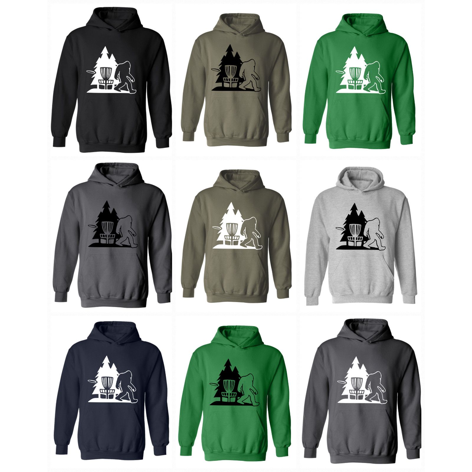 Gildan Disc Golf Hoodie SASQUATCH BASKET Discgolfer Sweatshirt Size US L / EU 52-54 / 3 - 2 Thumbnail