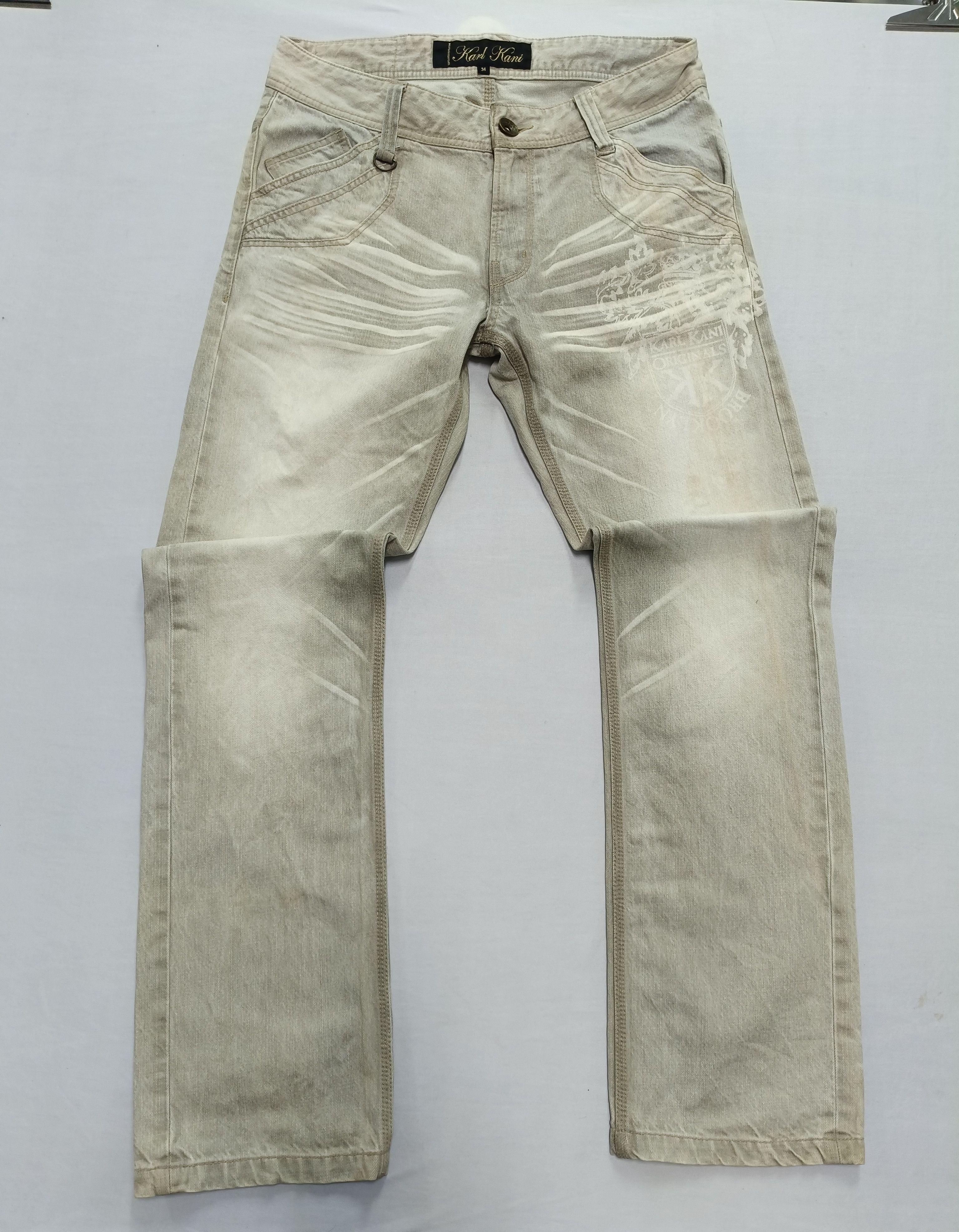 Karl Kani Karl Kani Originals Light Gray Straight Denim Size US 36 / EU 52 - 1 Thumbnail