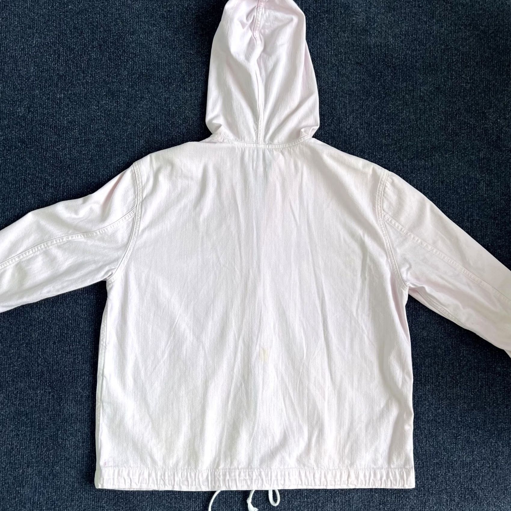 Levi's Levi's Jacket Womens Medium Pink Hooded Cotton Twill Full Zip Drawstring Casual Shirt Size M / US 6-8 / IT 42-44 - 6 Thumbnail