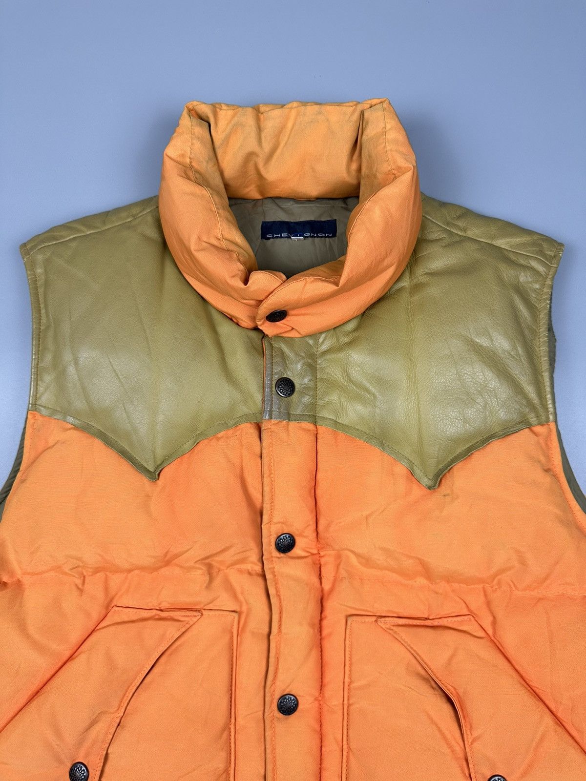 Chevignon × Vintage Vintage Chenignon Leather Puffer Vests Size US L / EU 52-54 / 3 - 3 Thumbnail