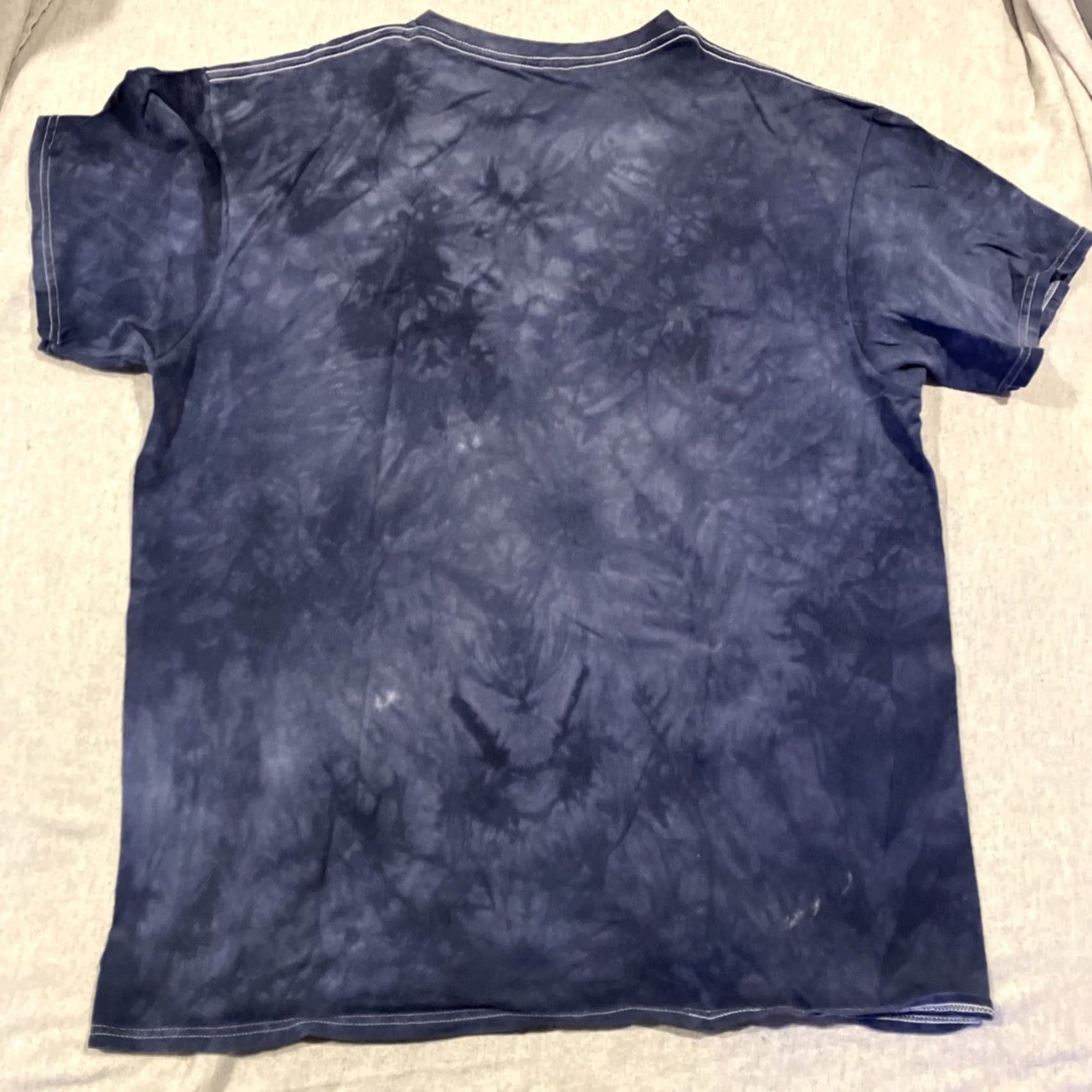 The Mountain The Mountain T-Shirt Mens L Blue Tie Dye US Flag Bald Eagle Graphic Print Crew Neck Short Sleeve Size US L / EU 52-54 / 3 - 4 Thumbnail