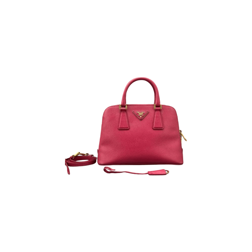 Prada Prada Pink Saffiano Handle Bag Size ONE SIZE - 1 Thumbnail