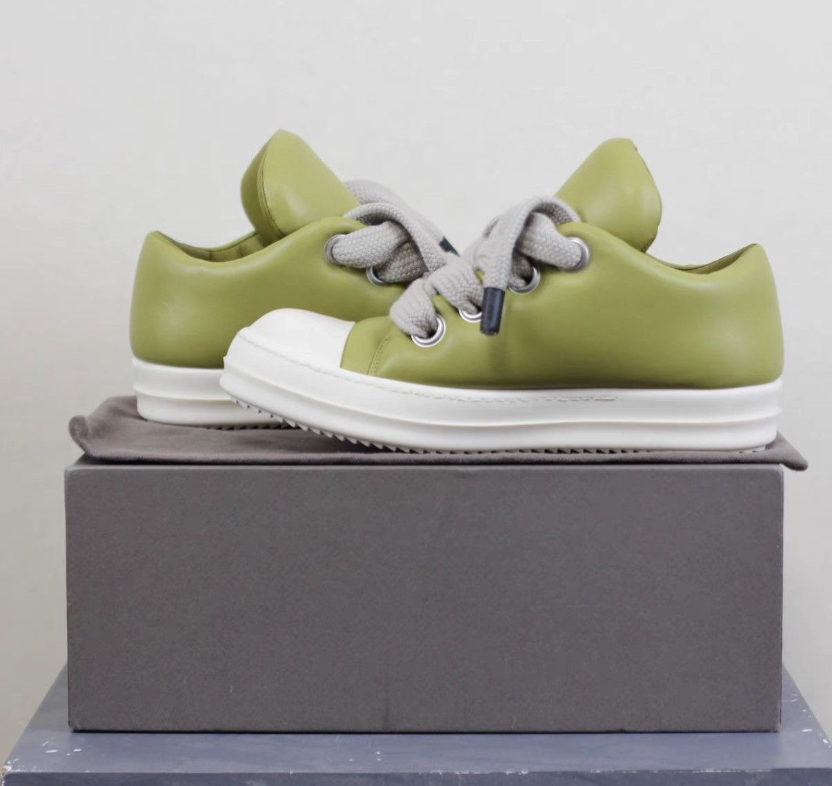 Rick Owens Rick Owens Mainline Lambskin Thick-Lace Puffer Sneakers Size US 8 / EU 41 - 5 Thumbnail