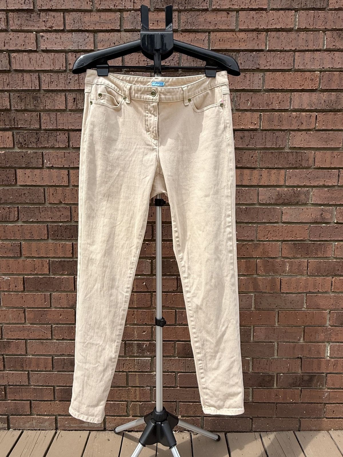 J.McLaughlin J. McLaughlin Raw Beige Lexi Jeans Stretch Pants Mid Rise Size 32" / US 10 / IT 46 - 1 Thumbnail