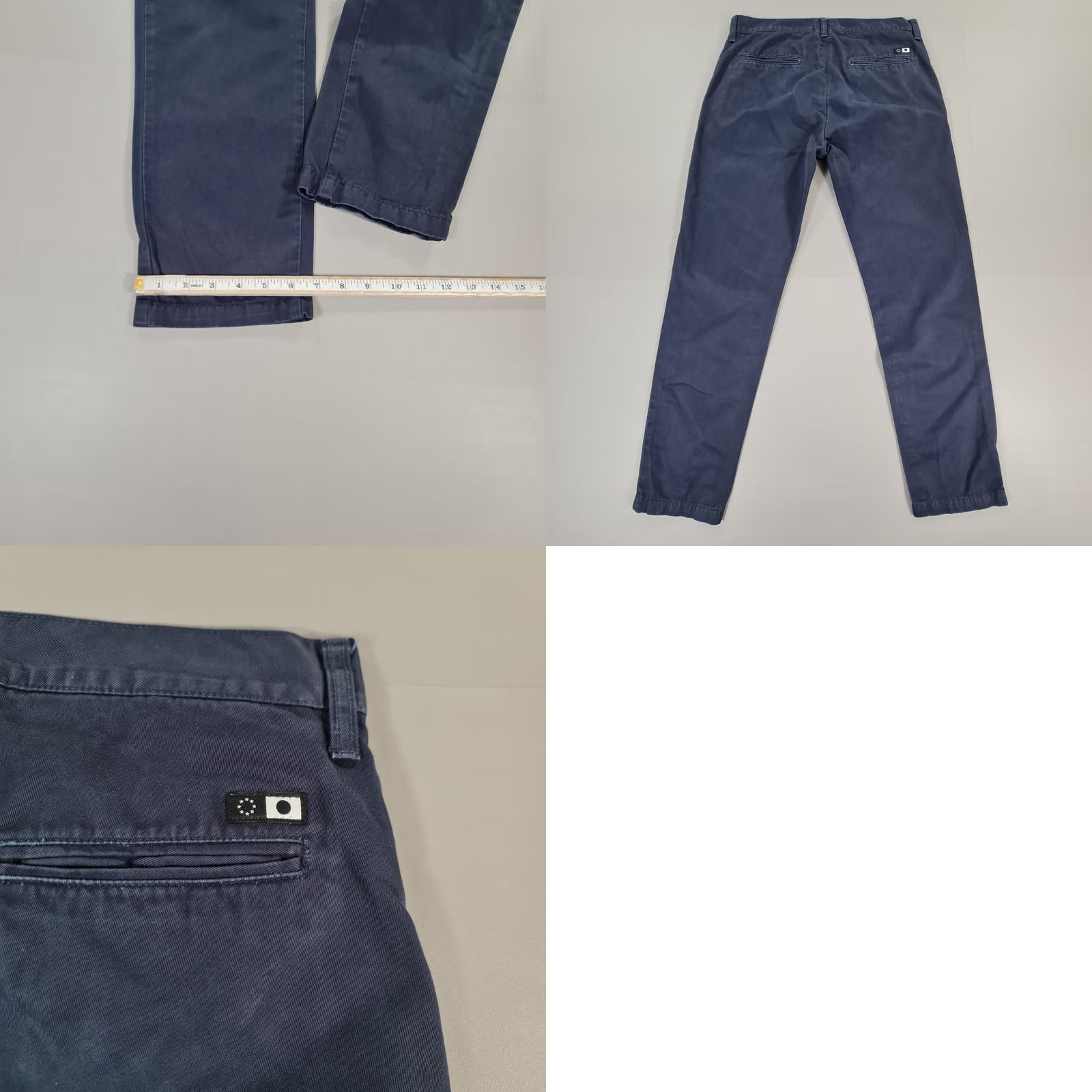 Edwin Edwin Mens Chino Trousers Navy Blue W32 L30 Tapered Leg Cotton Pants Size US 32 / EU 48 - 8 Thumbnail