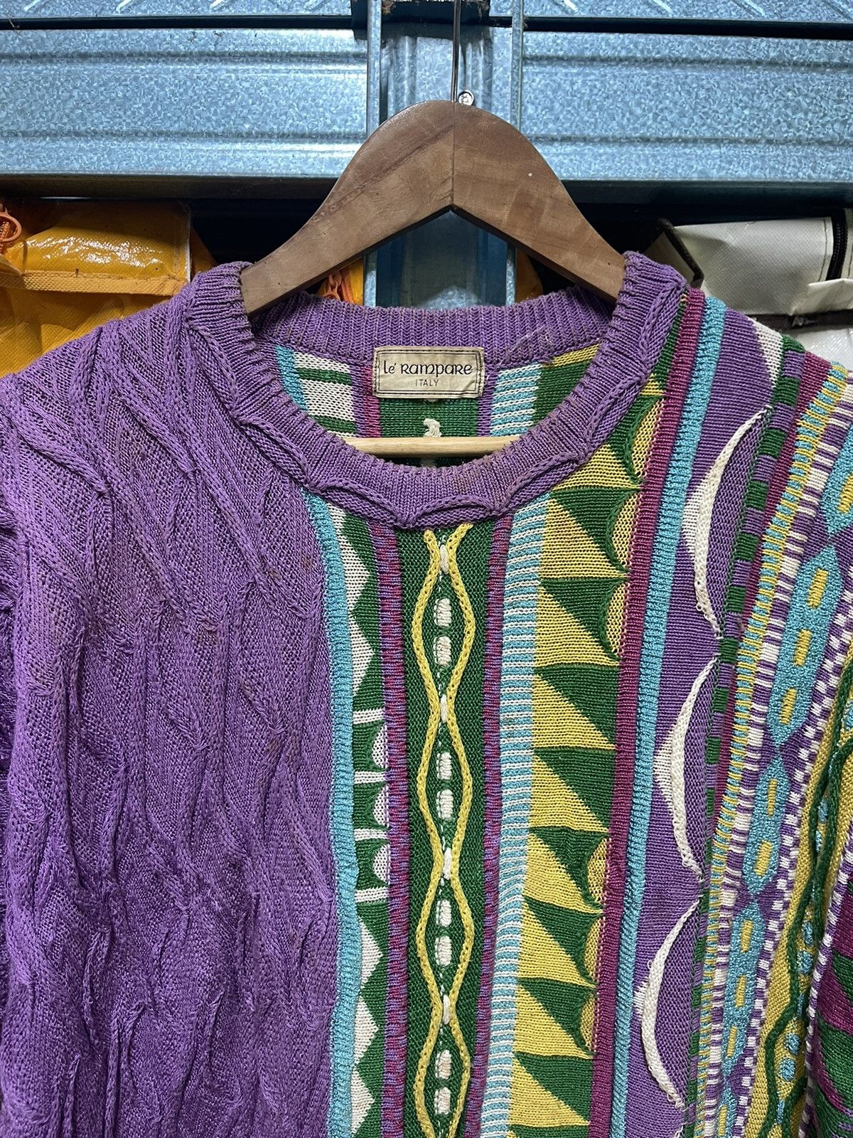 Designer 🔥RARE🔥Vintage Made In Japan Knitwear By Le’ Rampare Italy Size US L / EU 52-54 / 3 - 2 Thumbnail