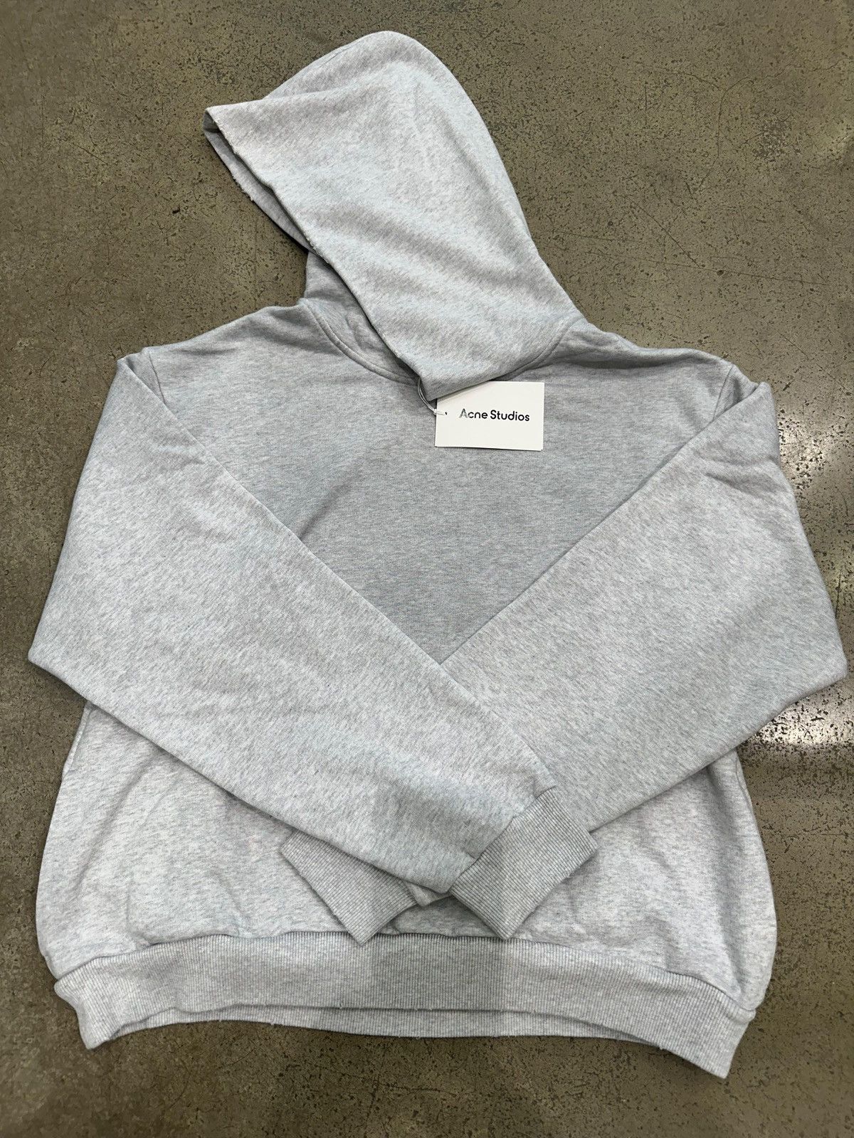 Acne Studios ACNE STUDIOS - Logo Hooded Sweater Pale Grey Size US S / EU 44-46 / 1 - 2 Thumbnail