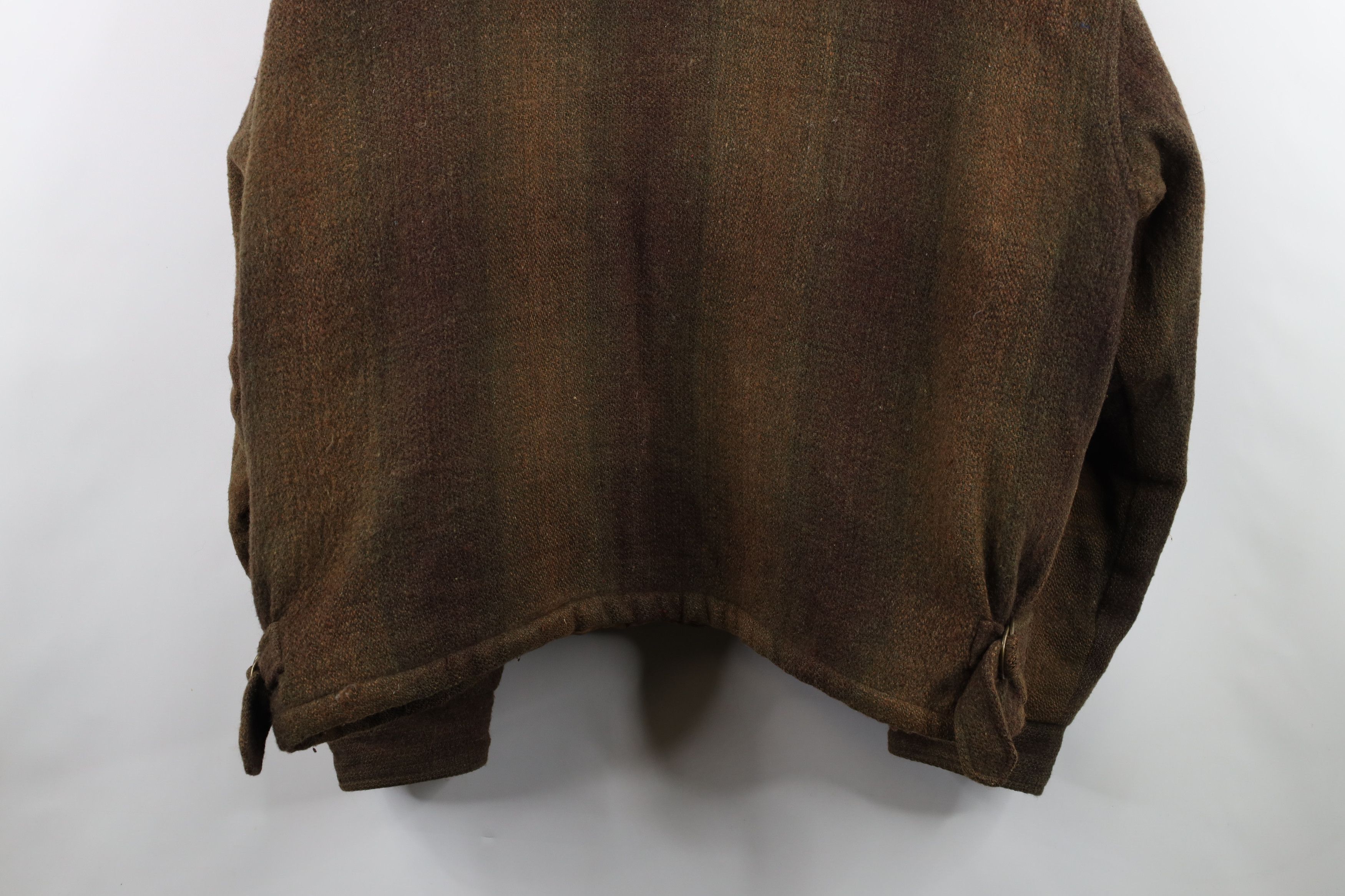 Vintage Vintage 90s Streetwear Back Wool Tweed Quilted Bomber Jacket Size US XL / EU 56 / 4 - 15 Thumbnail