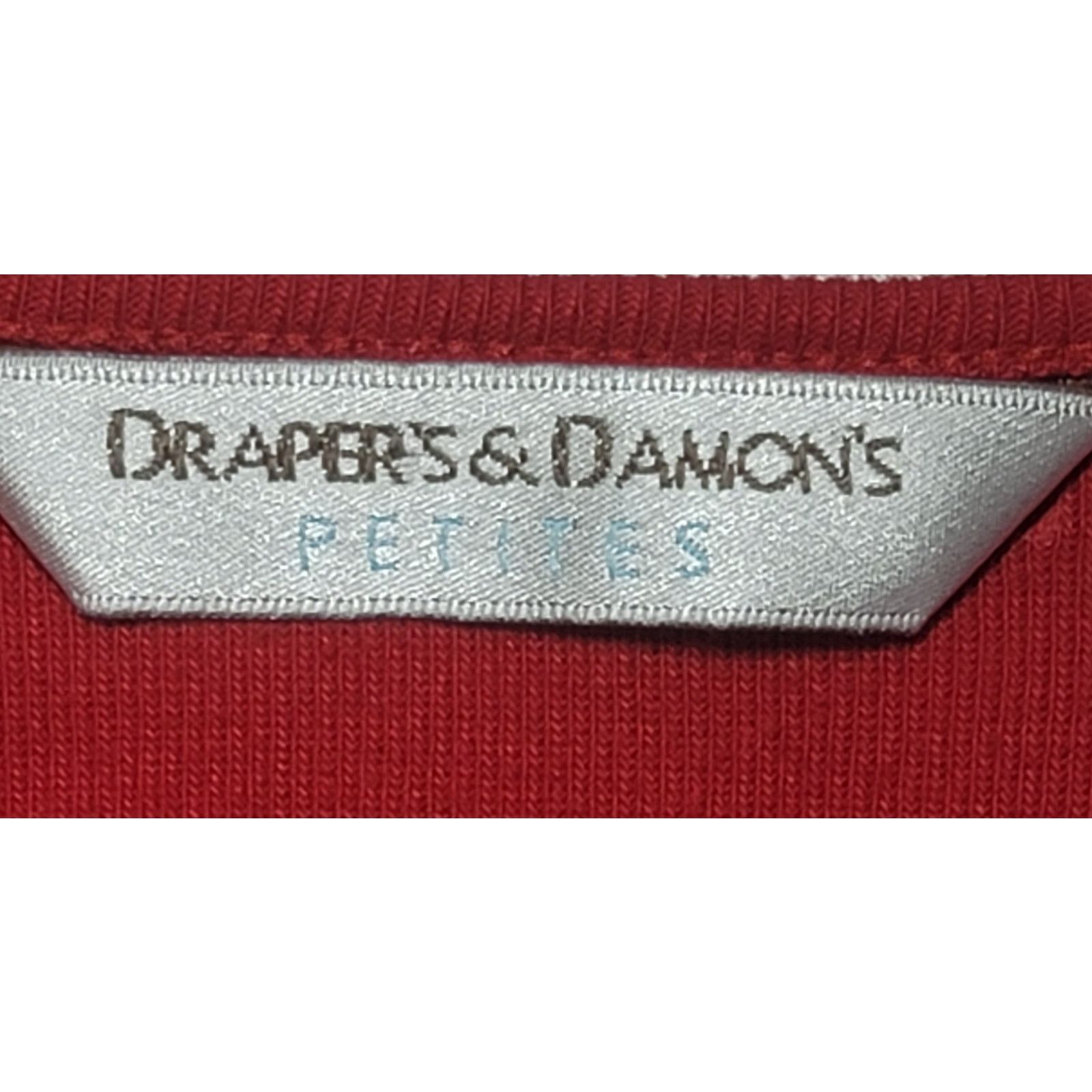 Other Draper's & Damon's Red Rhinestone Heart On Bodice Top PL Size L / US 10 / IT 46 - 5 Thumbnail