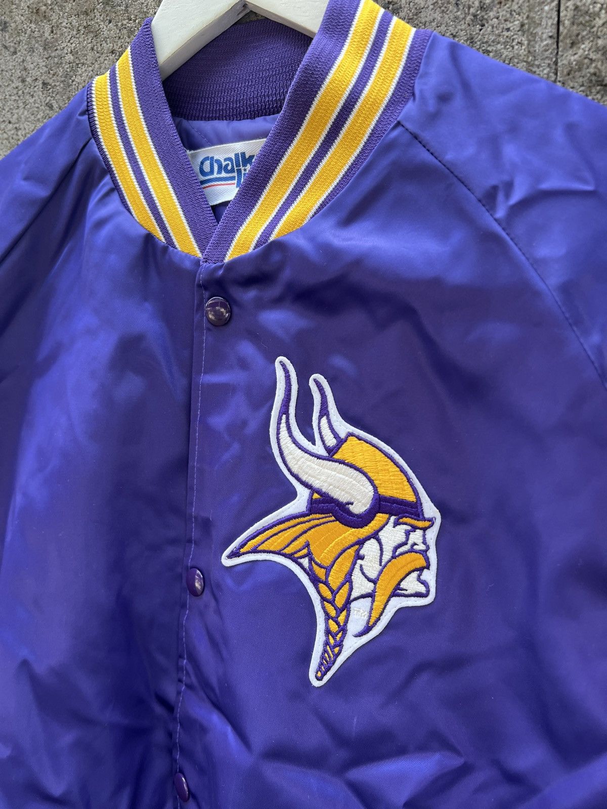 NFL Vintage 80’s Minnesota Vikings Bomber Jacket Made In USA Size US XL / EU 56 / 4 - 3 Thumbnail