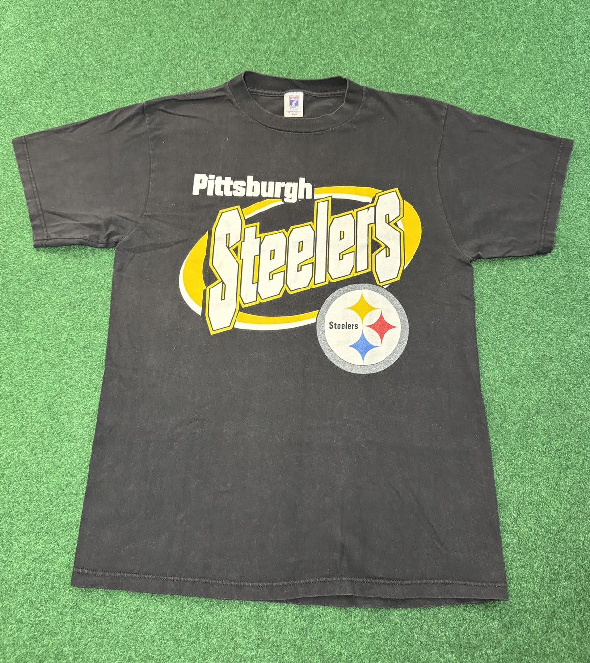 Logo 7 Vintage 90s Pittsburgh Steelers Logo 7 Retro T Shirt Size US L / EU 52-54 / 3 - 1 Thumbnail