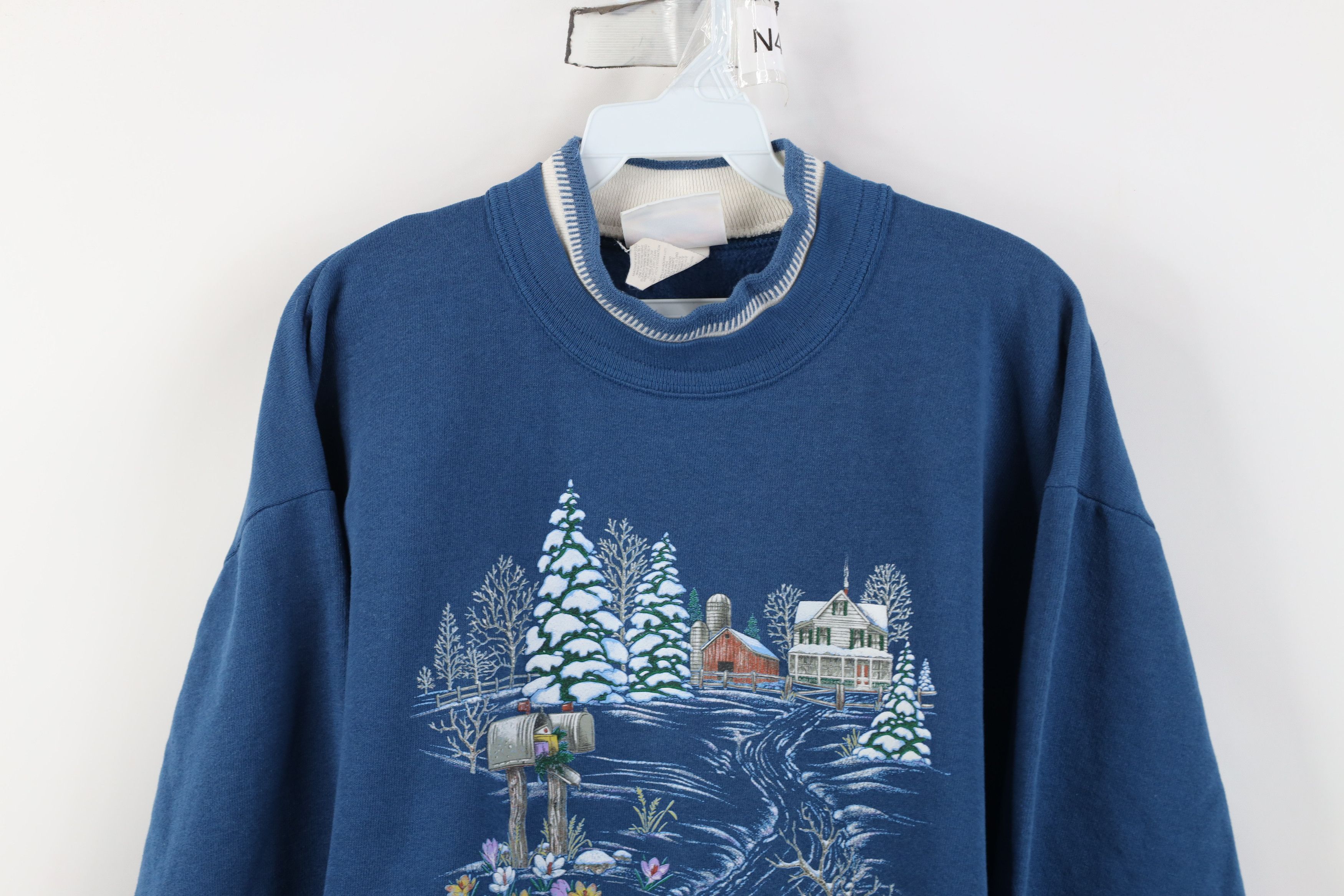 Vintage Vintage 90s Streetwear Winter Farmhouse Bird Sweatshirt USA Size L / US 10 / IT 46 - 2 Thumbnail