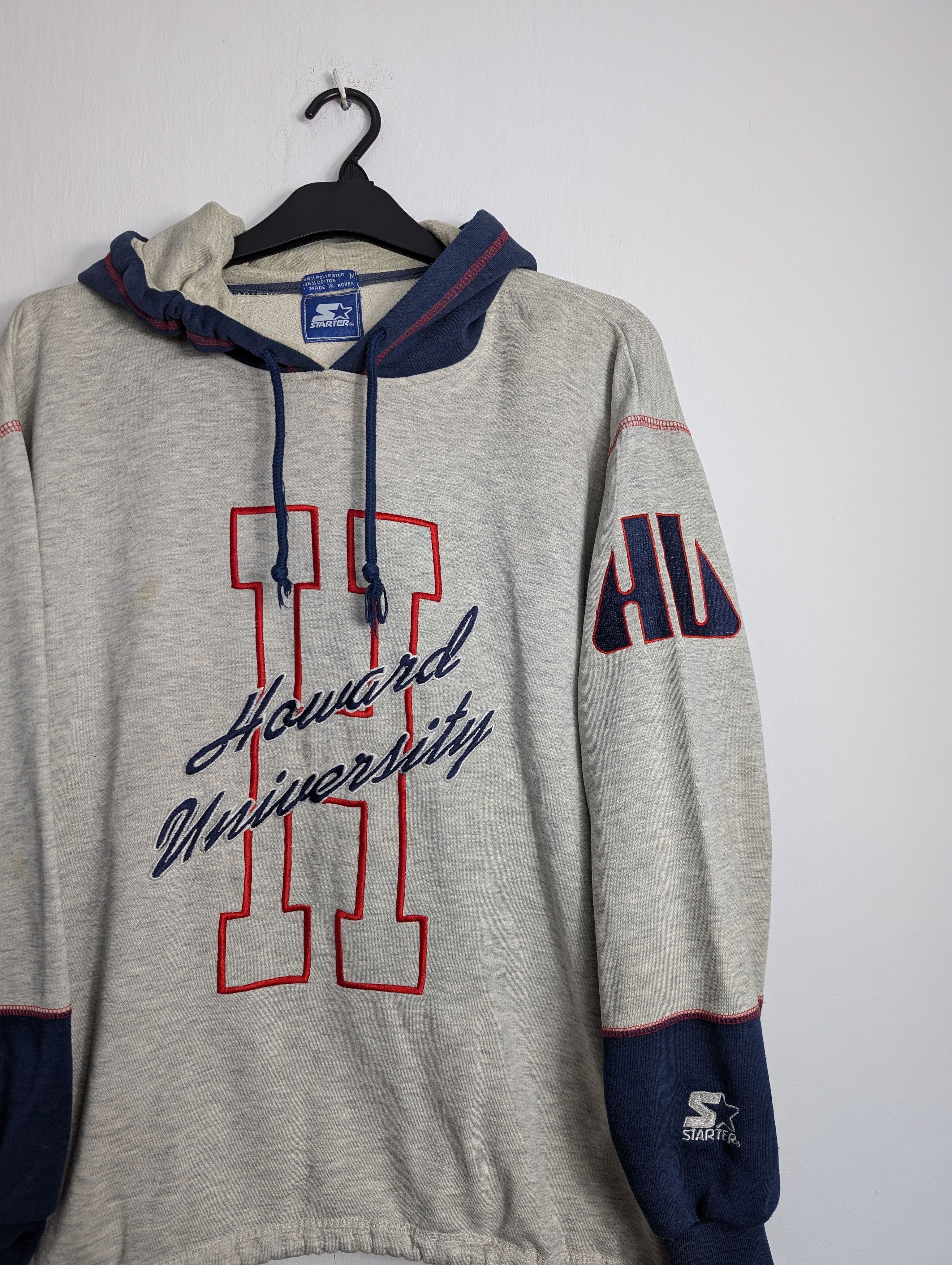 Starter 90s Starter Howard University Hoodie Grey Retro Y2K Boxy Size US M / EU 48-50 / 2 - 2 Thumbnail