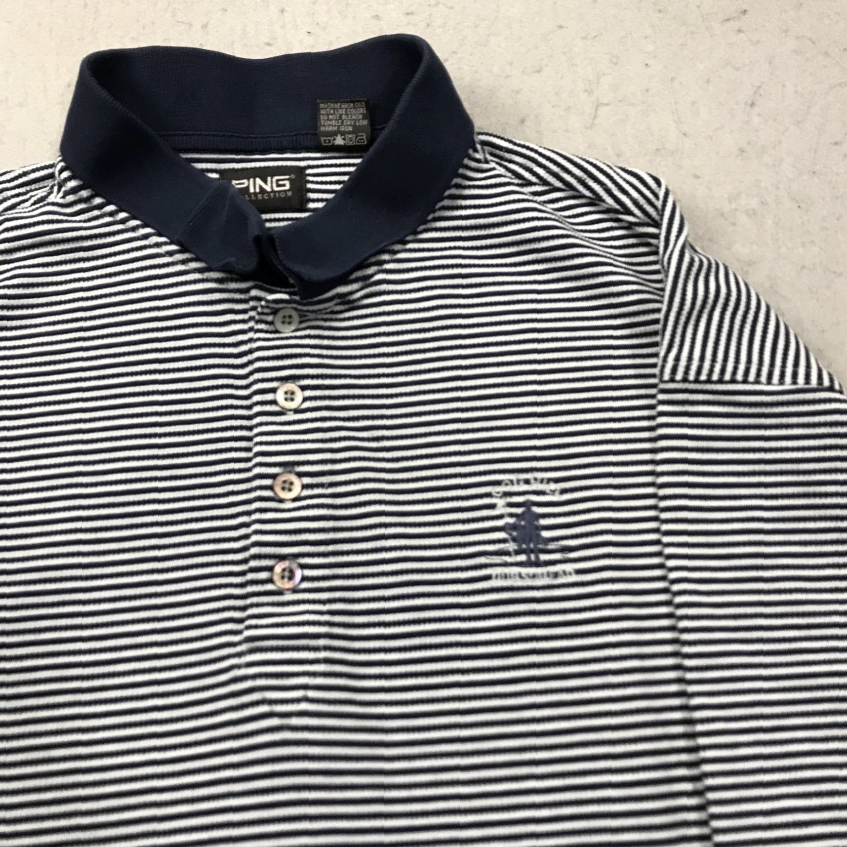 Vintage VINTAGE Ping Polo Shirt Mens XL Blue White 90s Golf Cotton Polo Shirt Mens XL Blue White 90s Ping Vintage Cotton 90s Size US XL / EU 56 / 4 - 2 Thumbnail