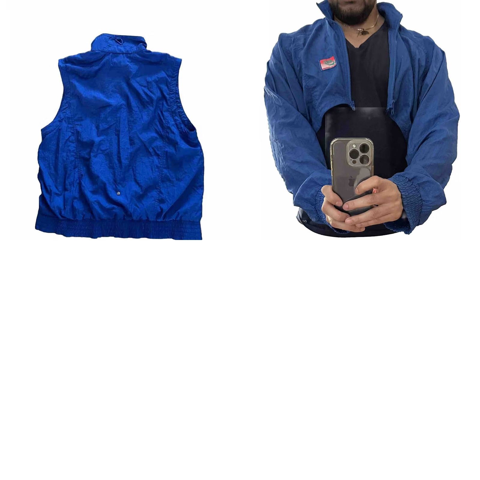 Nike VINTAGE Nike CHALLENGE COURT 2 IN 1 SET Jacket Windbreaker XL Men Blue 90s Andre Agassi Tennis Size US XL / EU 56 / 4 - 9 Thumbnail