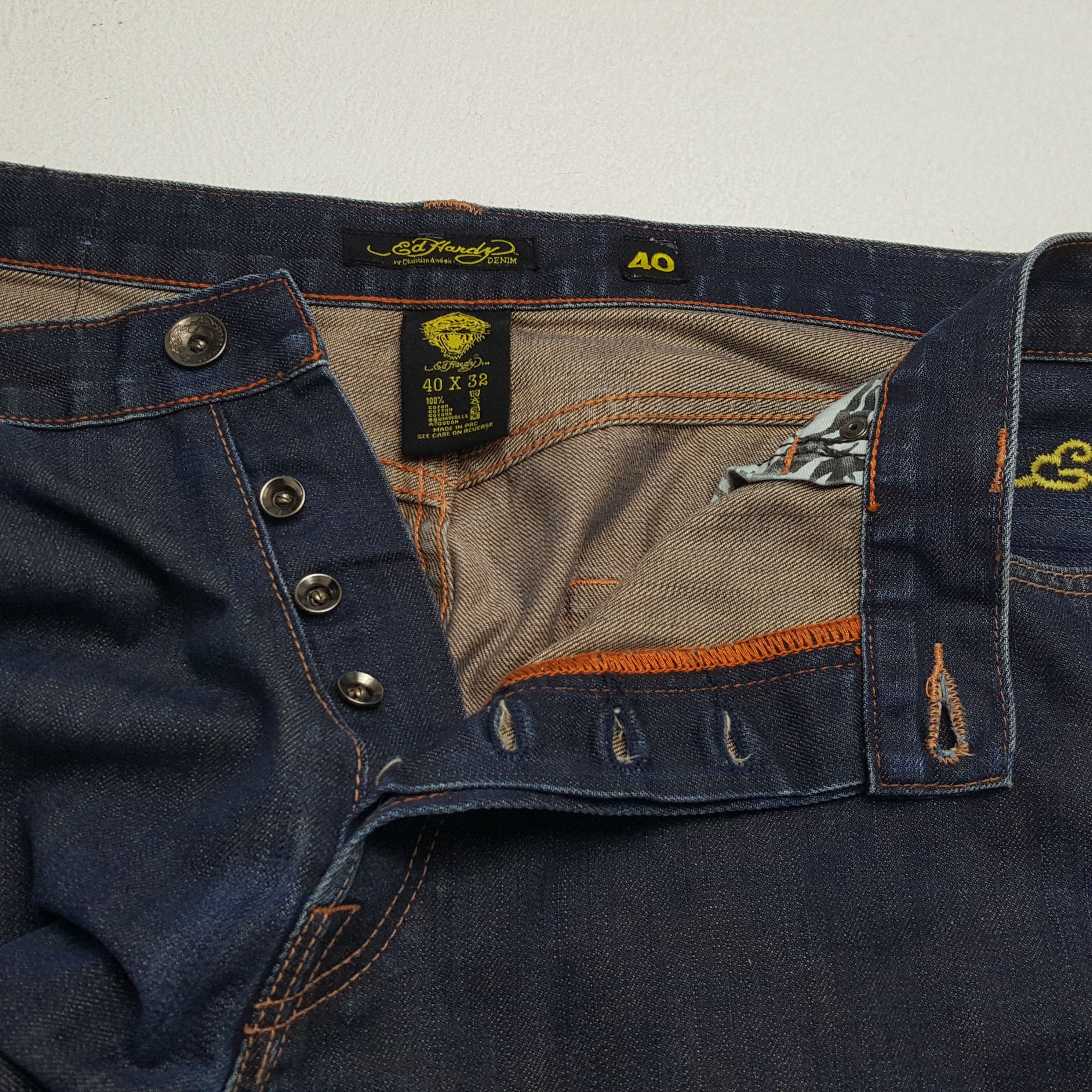 Christian Audigier × Ed Hardy × Vintage Vintage ED HARDY By Christian Audigier Designer Denim Jeans Size US 39 - 12 Thumbnail