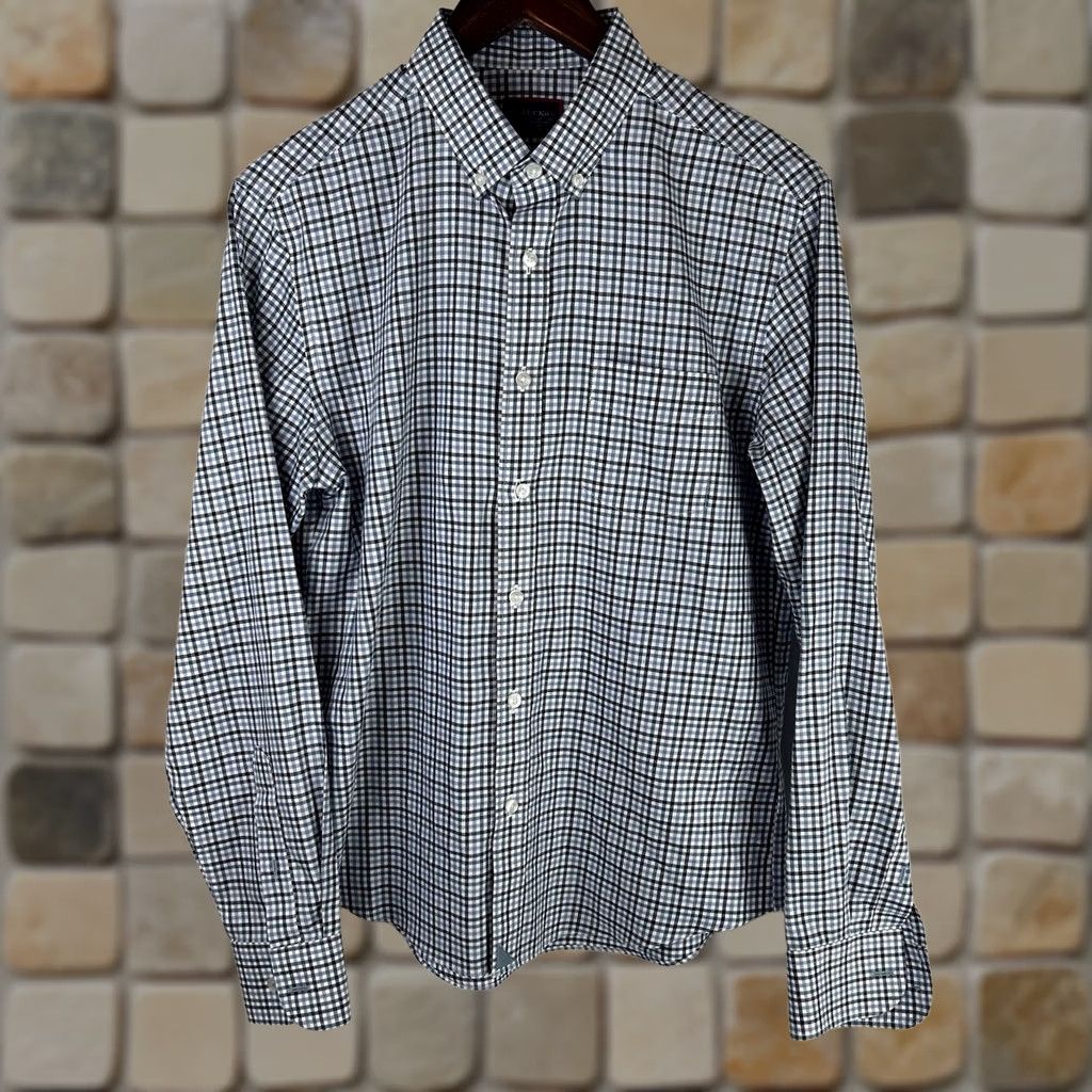 UNTUCKit UNTUCKit Alberto WF Button Down Shirt Long Sleeve Check Mens Medium Slim Fit Size US M / EU 48-50 / 2 - 1 Thumbnail