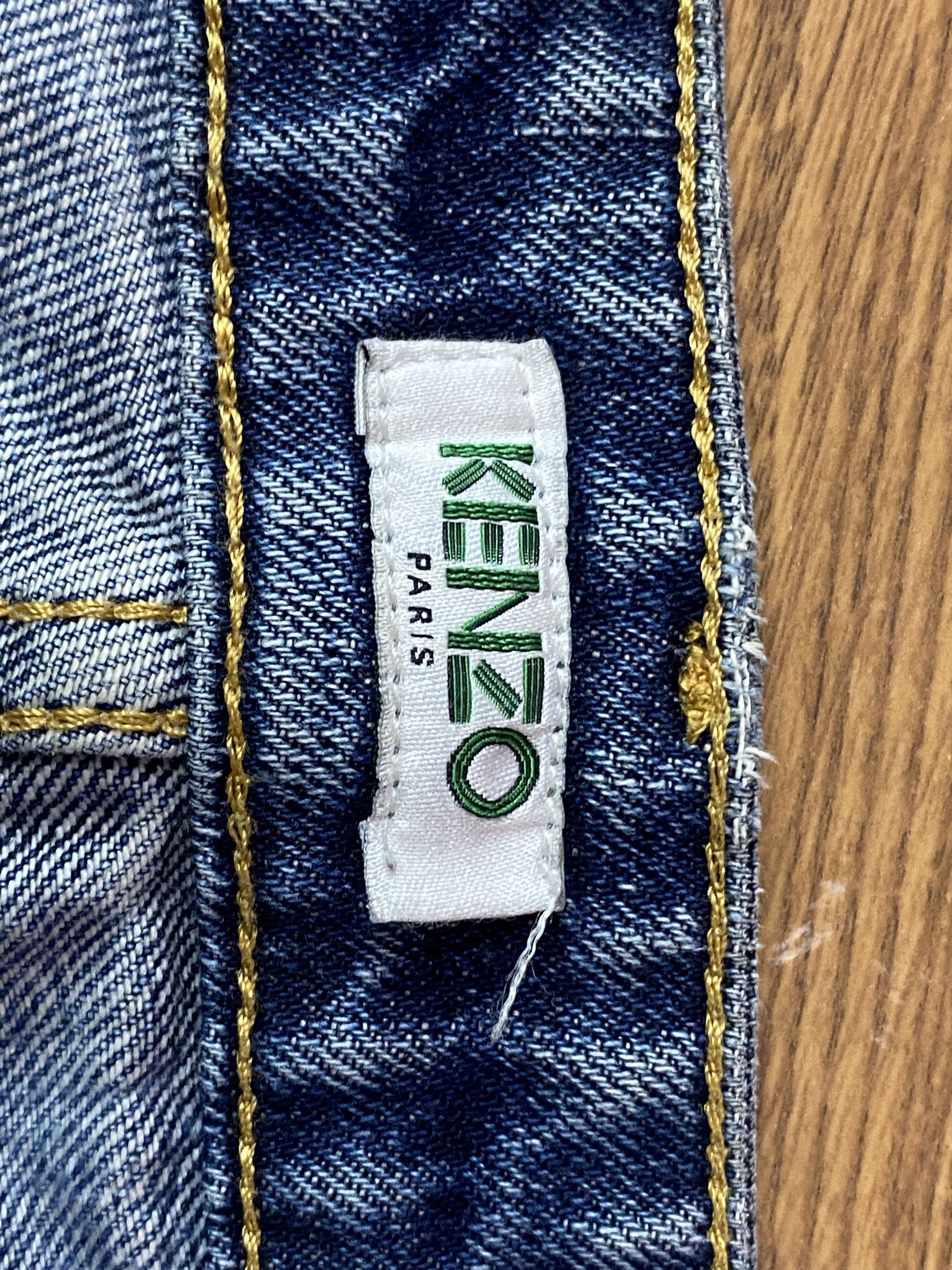 Kenzo × Vintage Kenzo Jungle Vintage Men's Knee Distress Slim Jeans - 34 Size US 34 / EU 50 - 6 Thumbnail