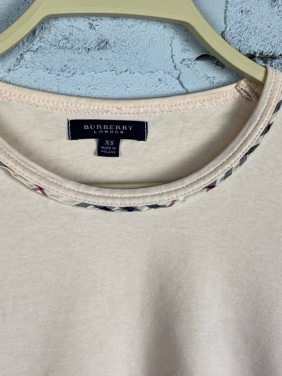 Burberry × Vintage Burberry Vintage Light Pink Nova Check Long Sleeve T Shirt Size XS / US 0-2 / IT 36-38 - 4 Thumbnail