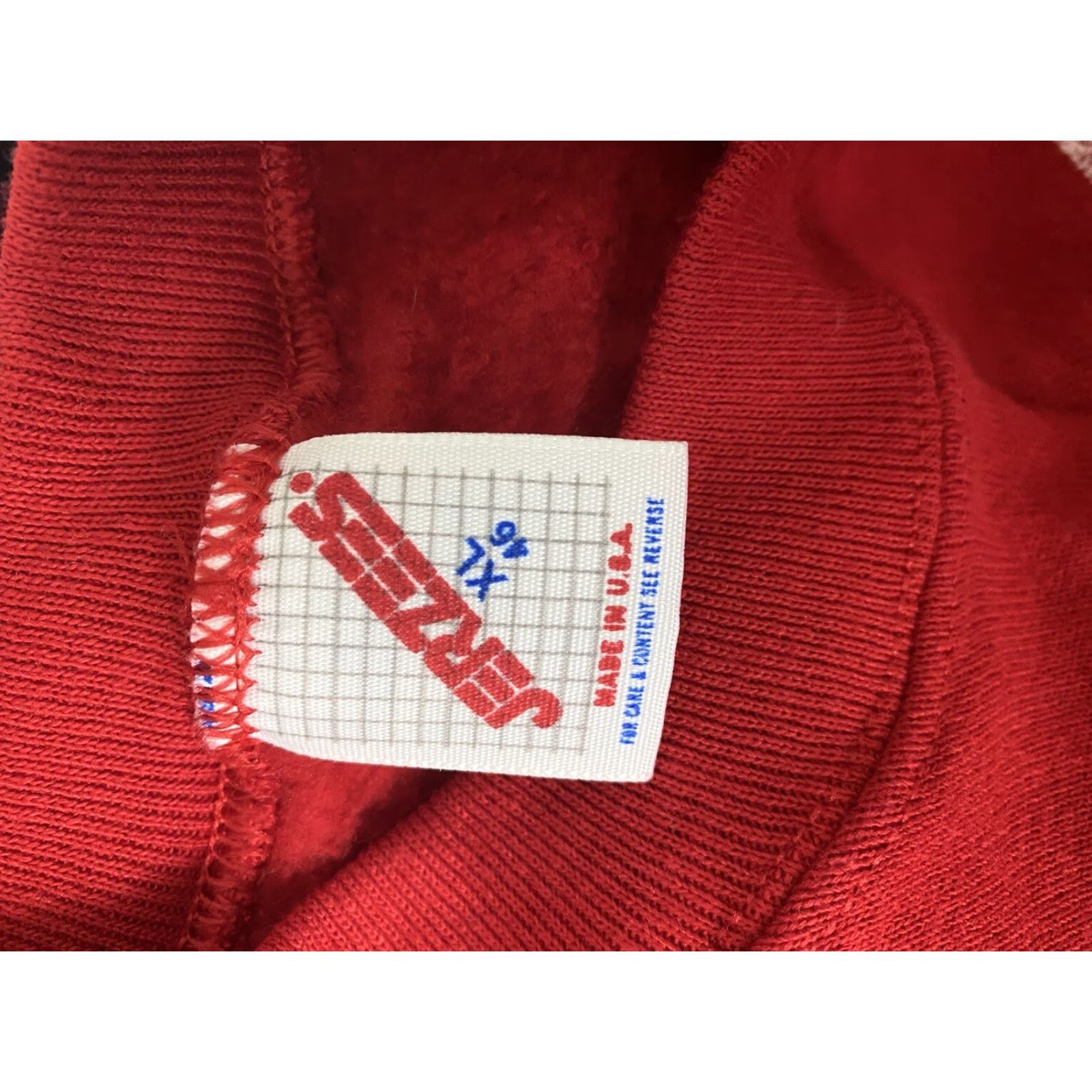 Jerzees VINTAGE Jerzees Unisex XL Red Serenity Christmas Season Crew Neck Sweater Size US XL / EU 56 / 4 - 2 Thumbnail