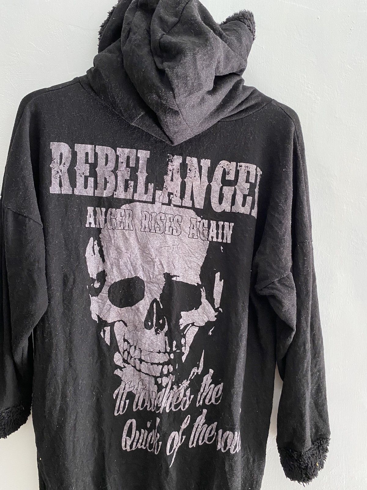14th Addiction × If Six Was Nine × Yasuyuki Ishii Vintage Ryu ryu skull faux fur hoodie Size US M / EU 48-50 / 2 - 3 Thumbnail