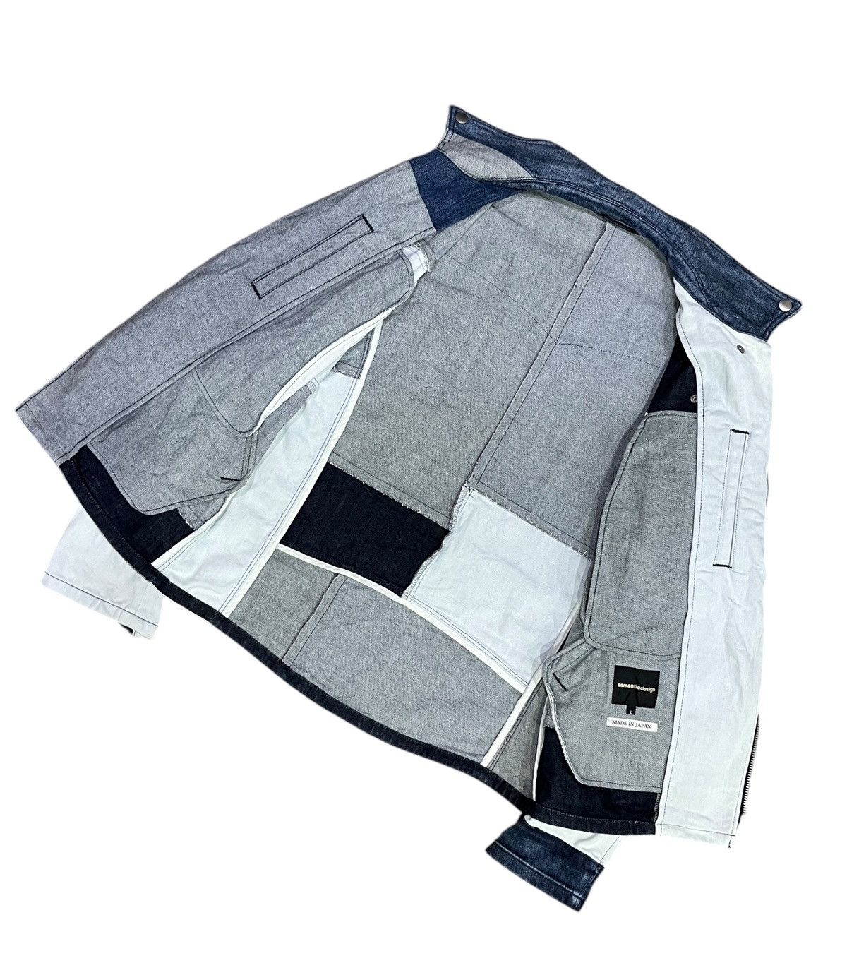 semanticdesign FYE🔥SEMANTIC DESIGN Designer Grunge Patchwork Denim Jacket Size US M / EU 48-50 / 2 - 4 Thumbnail