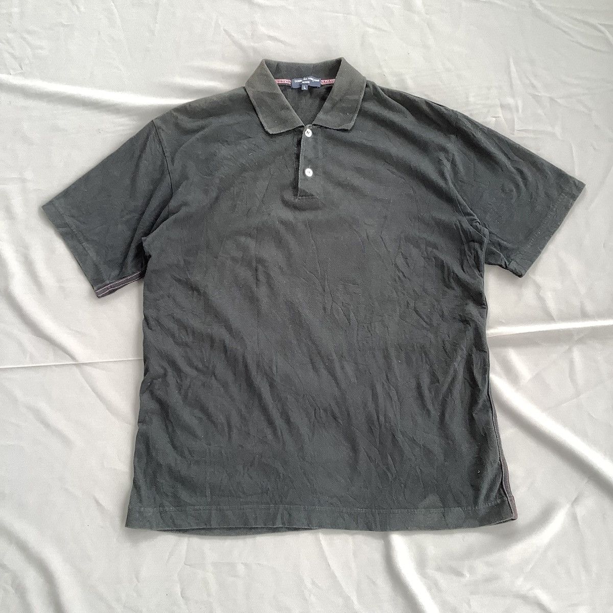 Comme des Garcons Vintage 2005 Plaid Polo Shirt Commes des Garcons Homme Size US L / EU 52-54 / 3 - 4 Thumbnail