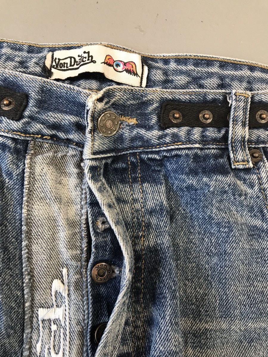 Vintage Super rare van Dutch 👀 printed spellout embroidered denim Size US 35 - 5 Thumbnail