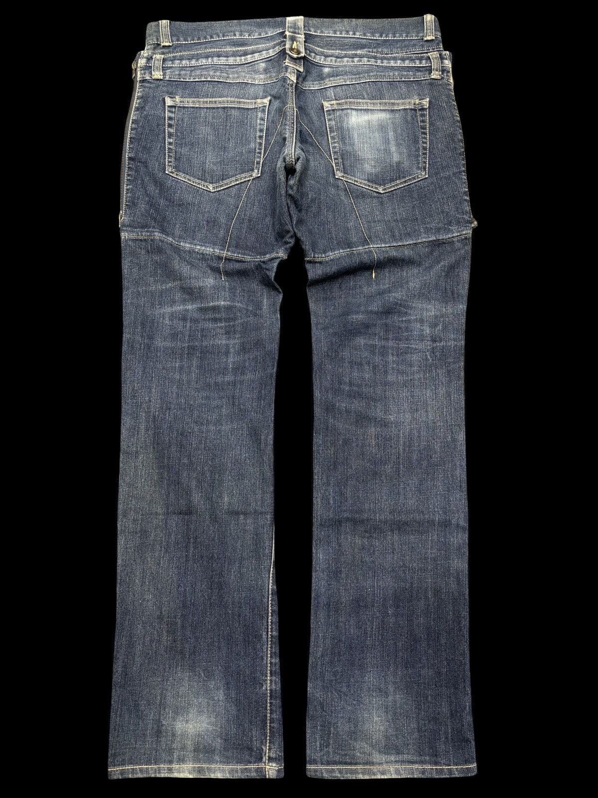 PPFM 💥Archival Style💥PPFM Double Waist Sick Design Jeans F628 Size US 35 - 2 Thumbnail