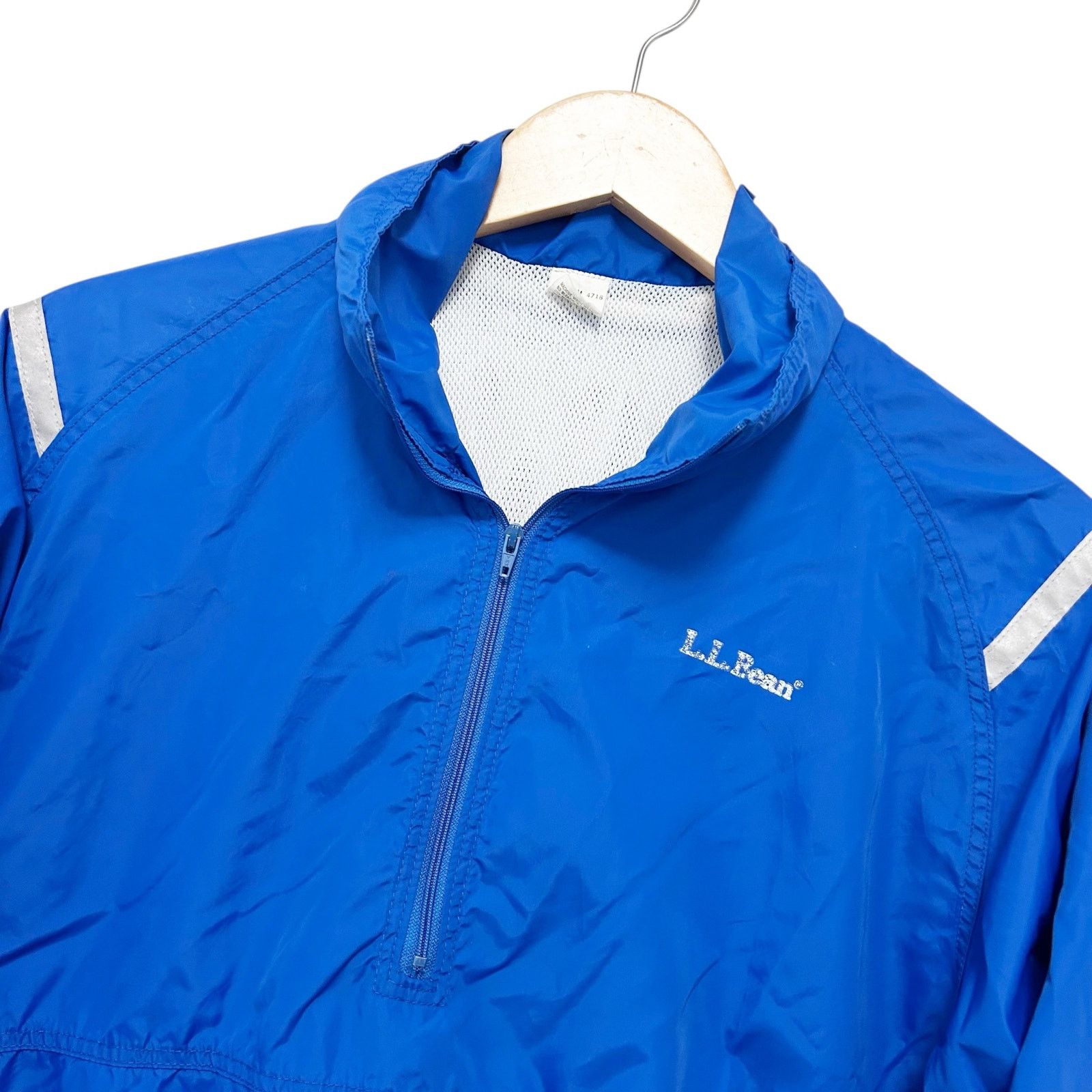 L.L. Bean Vintage LL Bean Blue Quarter Zip Windbreaker Sz M Size US M / EU 48-50 / 2 - 1 Thumbnail