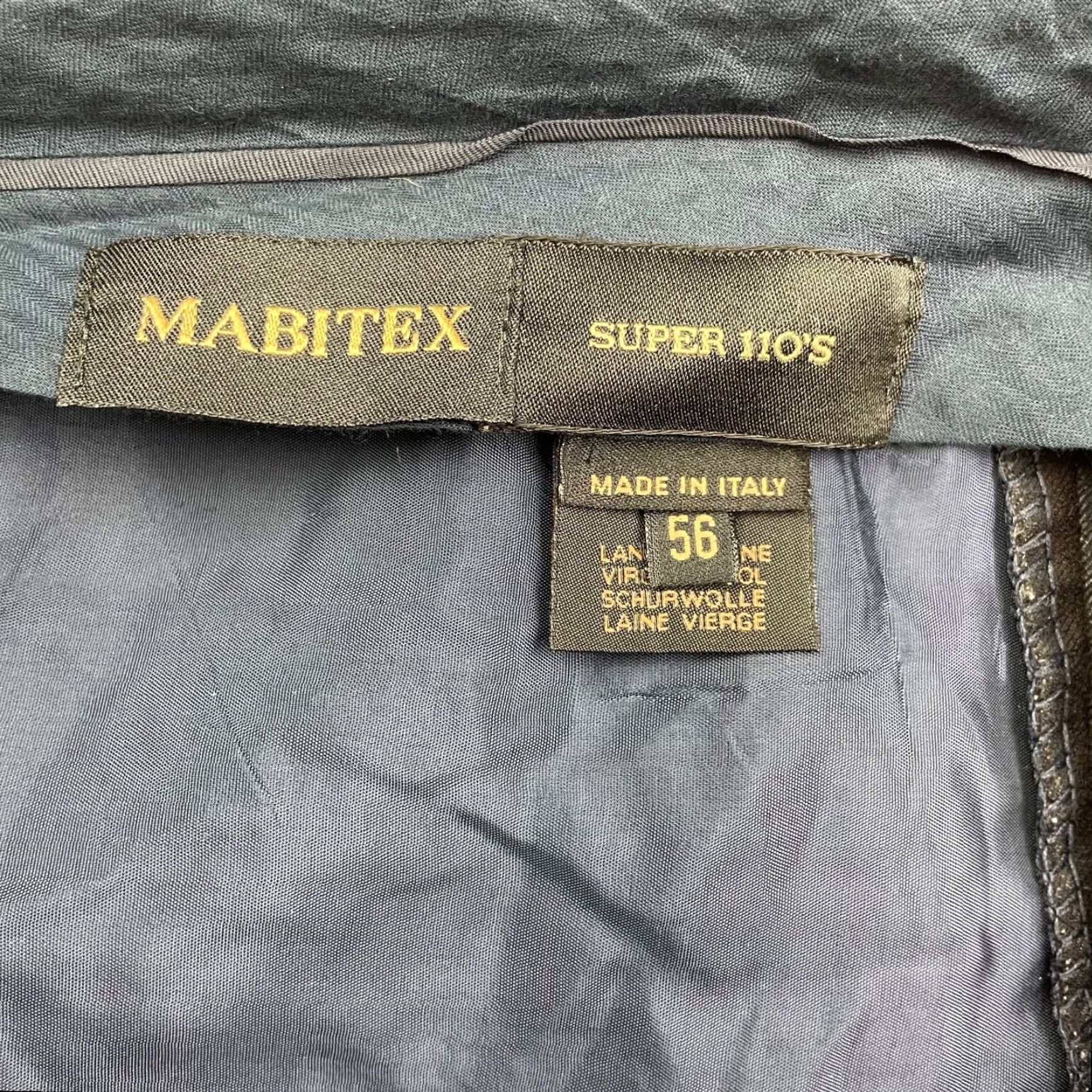 Vintage Mabitex Men’s 100% Wool Flannel Dress Pants Brown/Navy Stripe Italy 38x28 Beige? Size US 38 / EU 54 - 4 Thumbnail