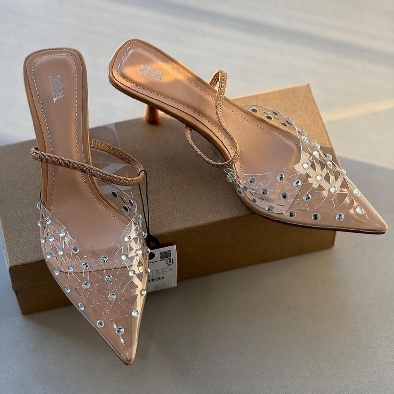 Zara ZARA Vinyl High Heels Size US 8 / IT 38 - 6 Thumbnail