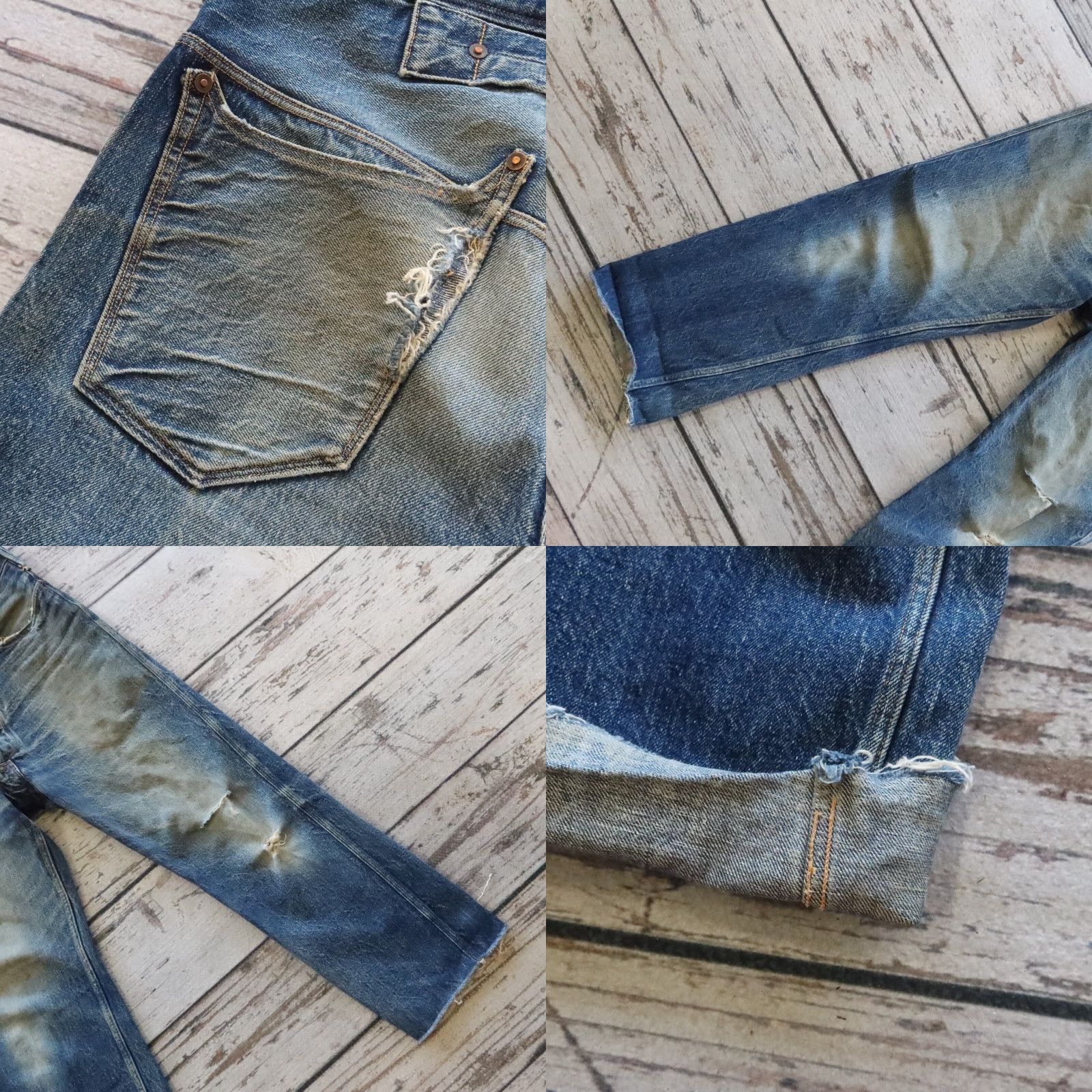 Vintage Vintage Heller's Cafe Larry's Collection Selvedge Denim Jeans Size 30 Size US 30 / EU 46 - 10 Thumbnail