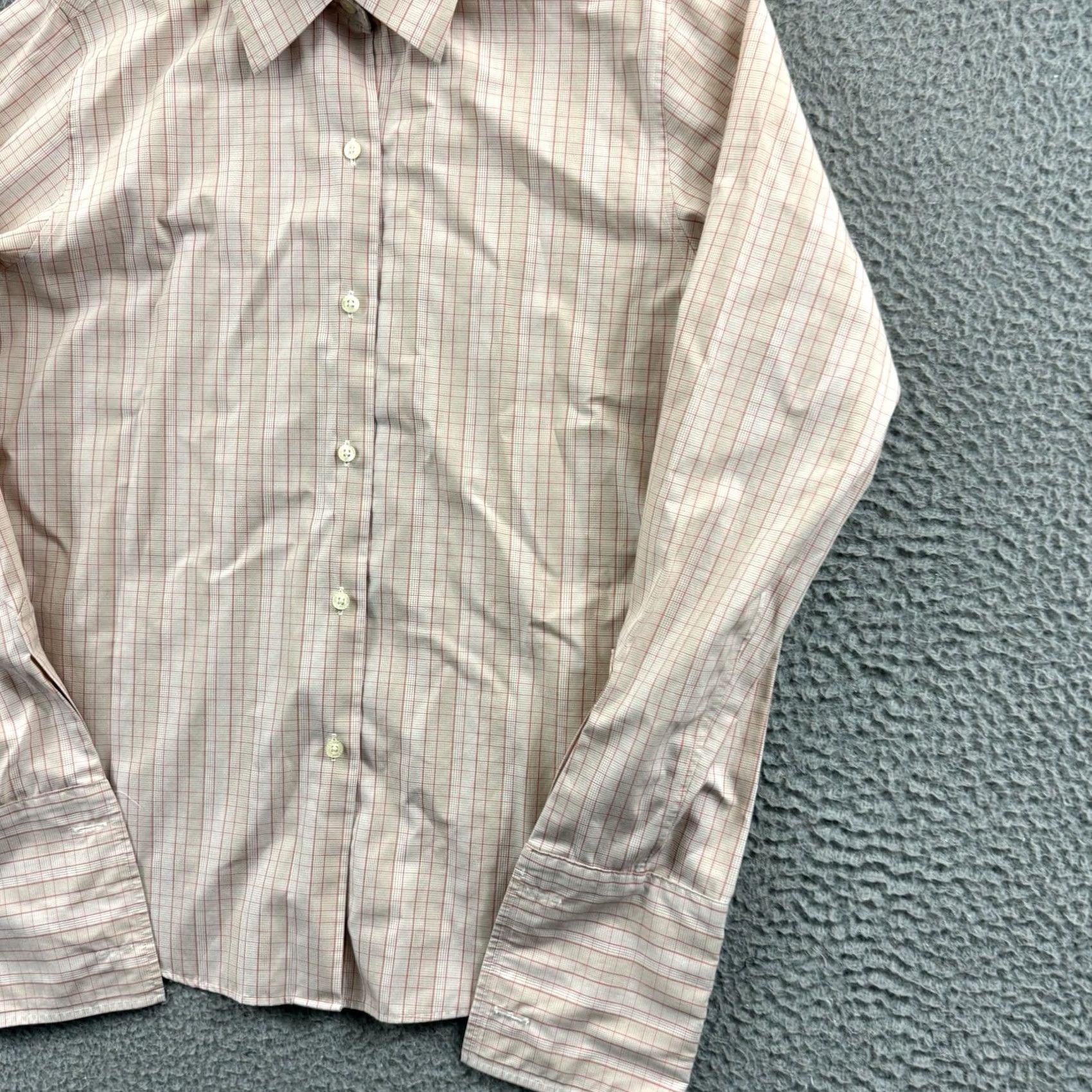 Brooks Brothers Brooks Brothers Shirt Womens Small Beige Long Sleeve Button Down Check Preppy Size S / US 4 / IT 40 - 5 Thumbnail