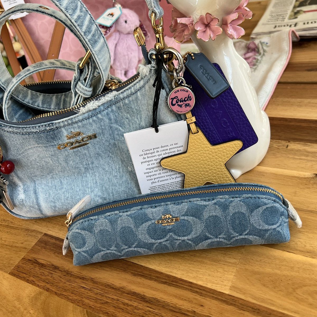 Coach Coach denim Laurel bundle with pencil case authentic Size ONE SIZE - 5 Thumbnail