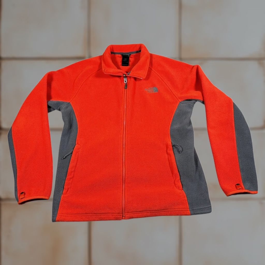 The North Face The North Face Jacket Men M Orange Gray Fleece Colorblock Outdoor Hiking Full Zip Embroidered Logo Pockets Casual Size US M / EU 48-50 / 2 - 1 Thumbnail