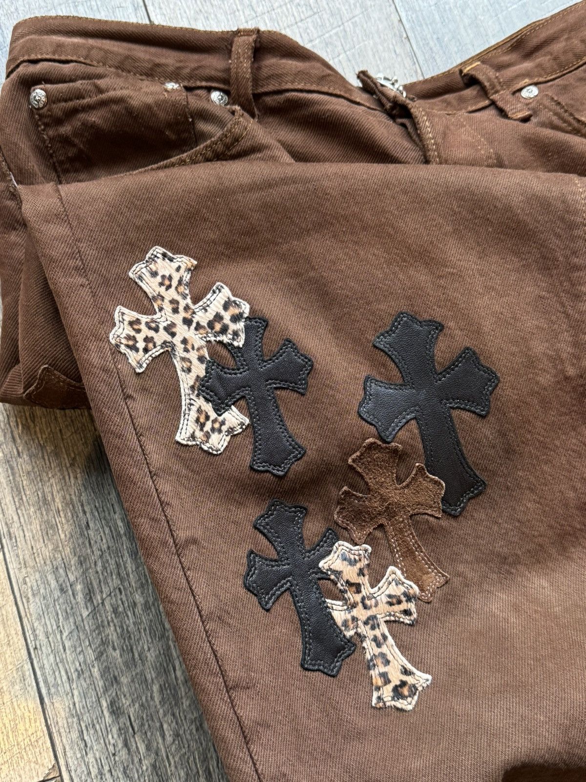 Chrome Hearts Chrome Hearts NYFW Exclusive Levi’s Cross Patch Jeans Size US 36 / EU 52 - 3 Thumbnail