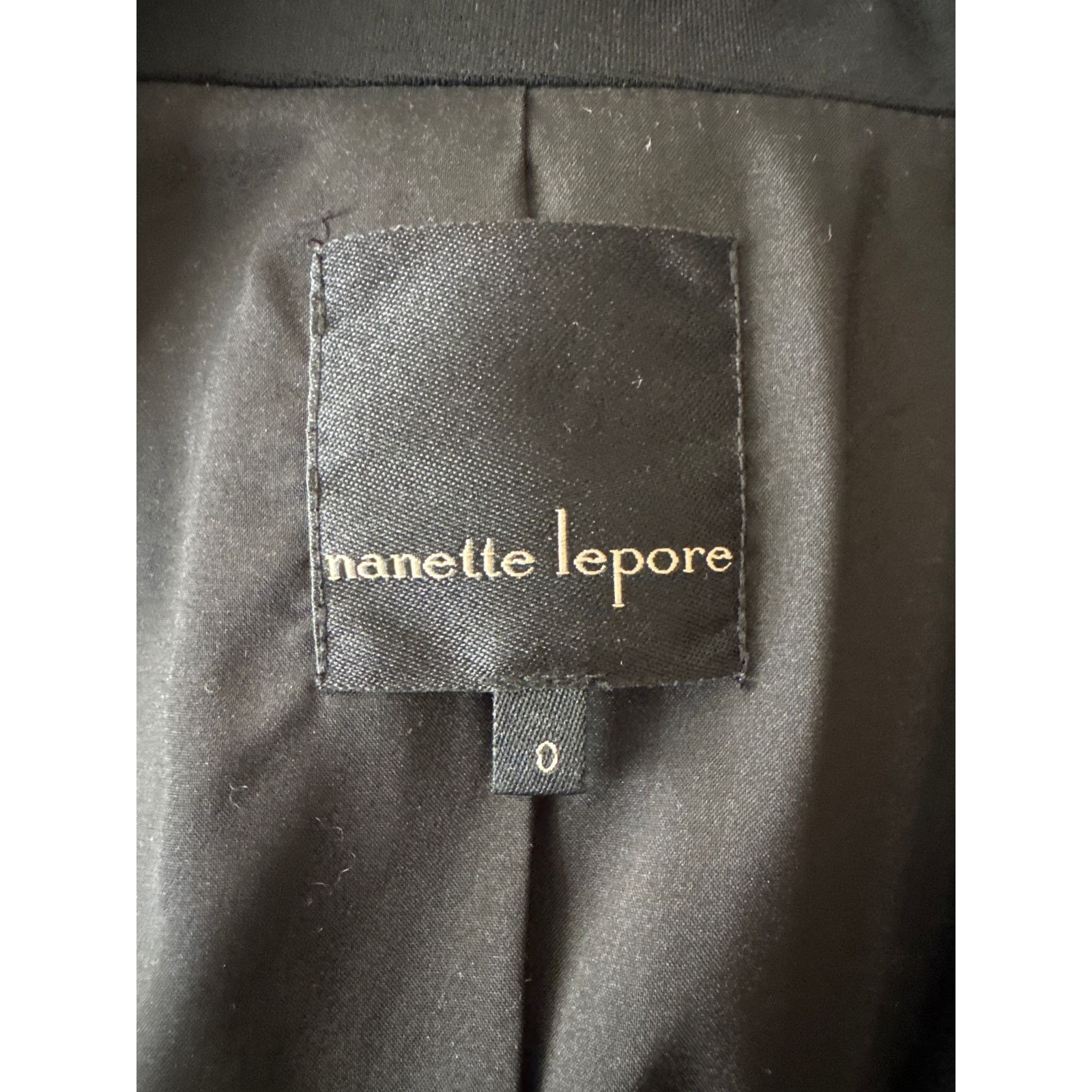 Nanette Lepore NANETTE LEPORE Single Button Double Pocket Black Blazer Size XS / US 0-2 / IT 36-38 - 5 Thumbnail