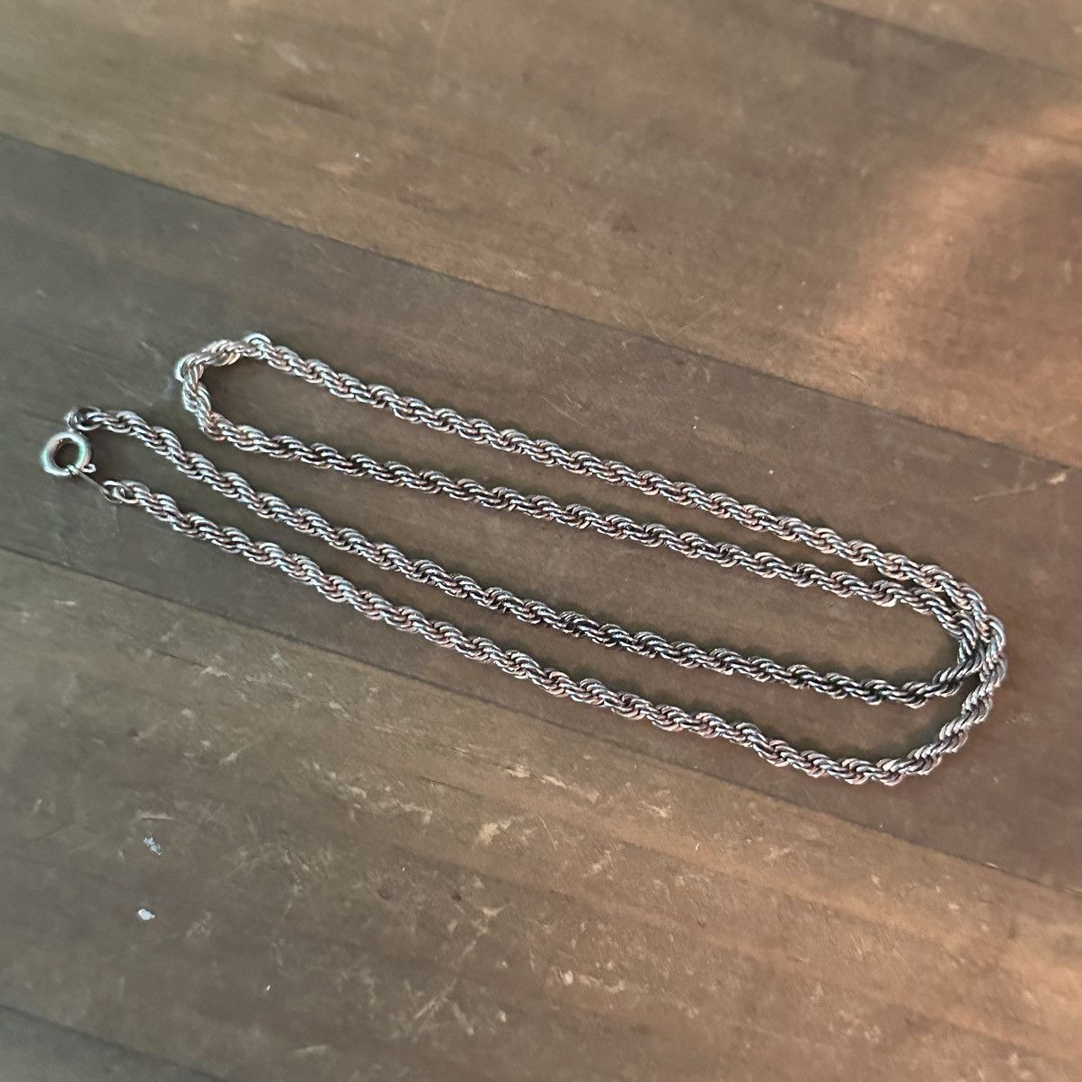 Vintage Vintage silver rope chain necklace Size ONE SIZE - 2 Thumbnail