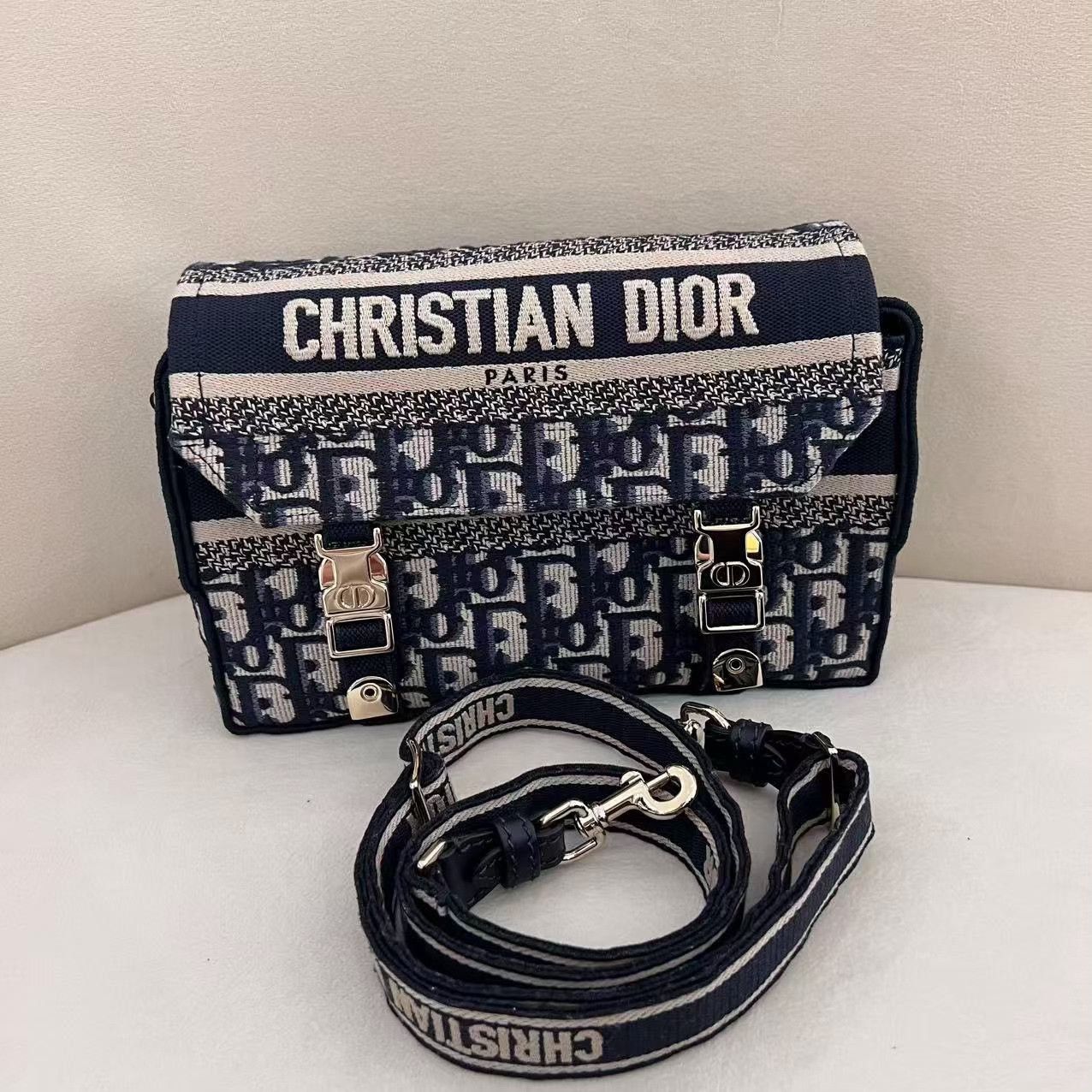 Dior Dior Blue Monogram Canvas Camp Small Messenger Size ONE SIZE - 1 Thumbnail