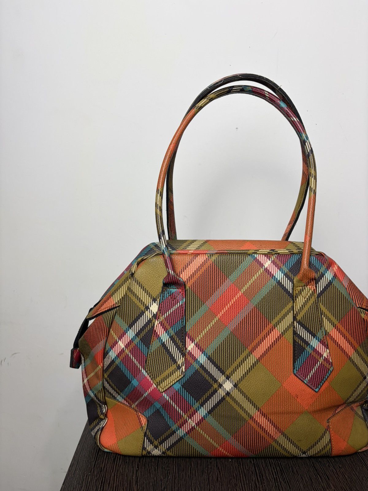 Vivienne Westwood FREE TAX! Vintage Vivienne Westwood Plaid Leather Handbag Size ONE SIZE - 6 Thumbnail