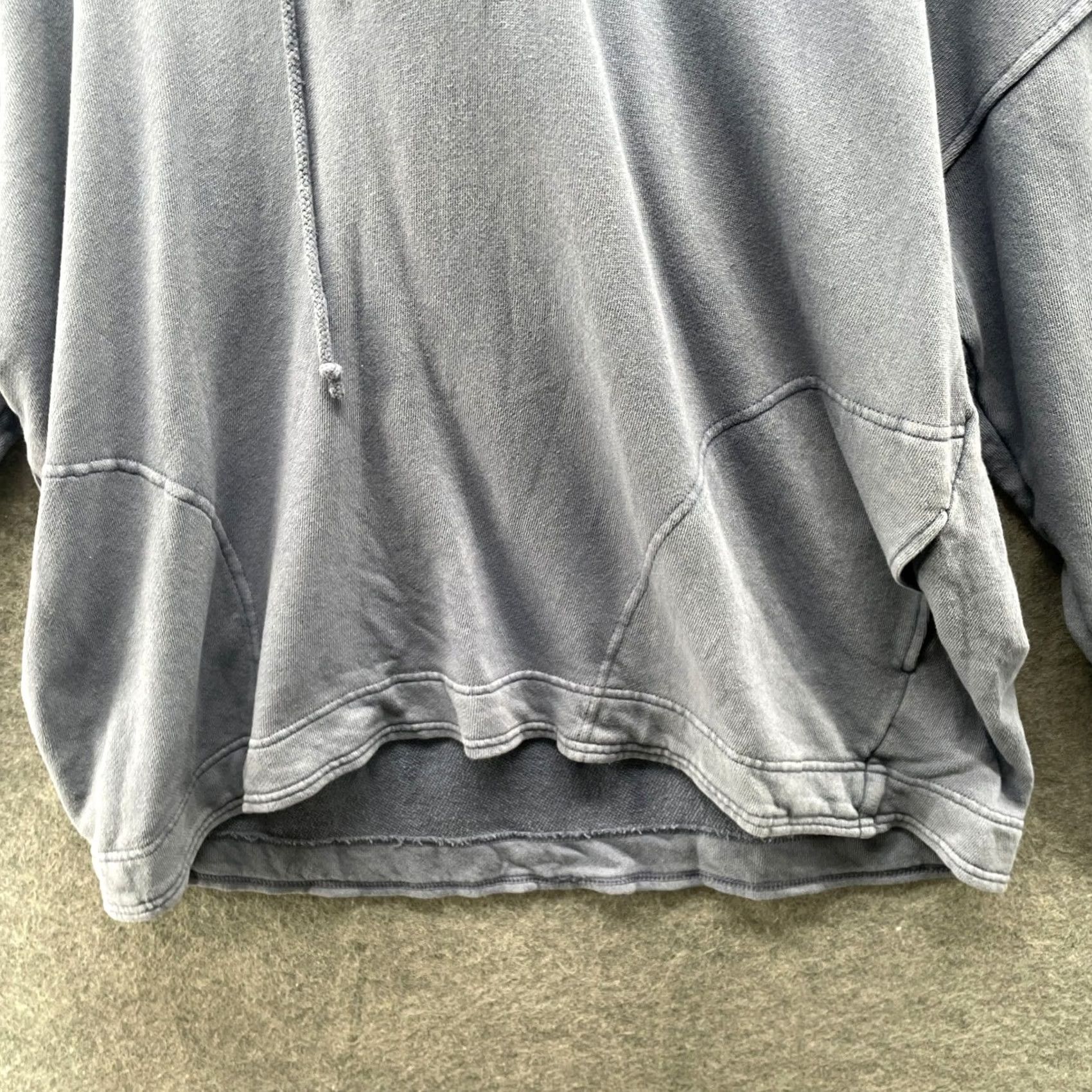 Vintage Aerie Hoodie Henley Womens M Blue Pullover Soft Cotton Relaxed Long Sleeve Raglan Pocketed Hooded Size M / US 6-8 / IT 42-44 - 4 Thumbnail