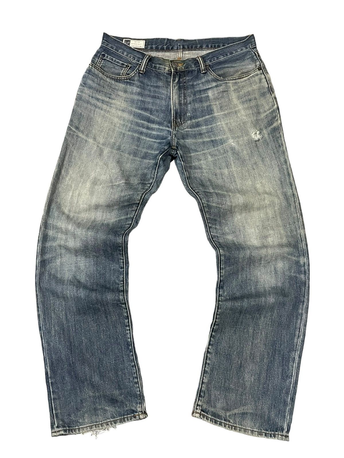 Vintage Y2K Gap Denim Straight Loose Sandwash Ripped Jeans