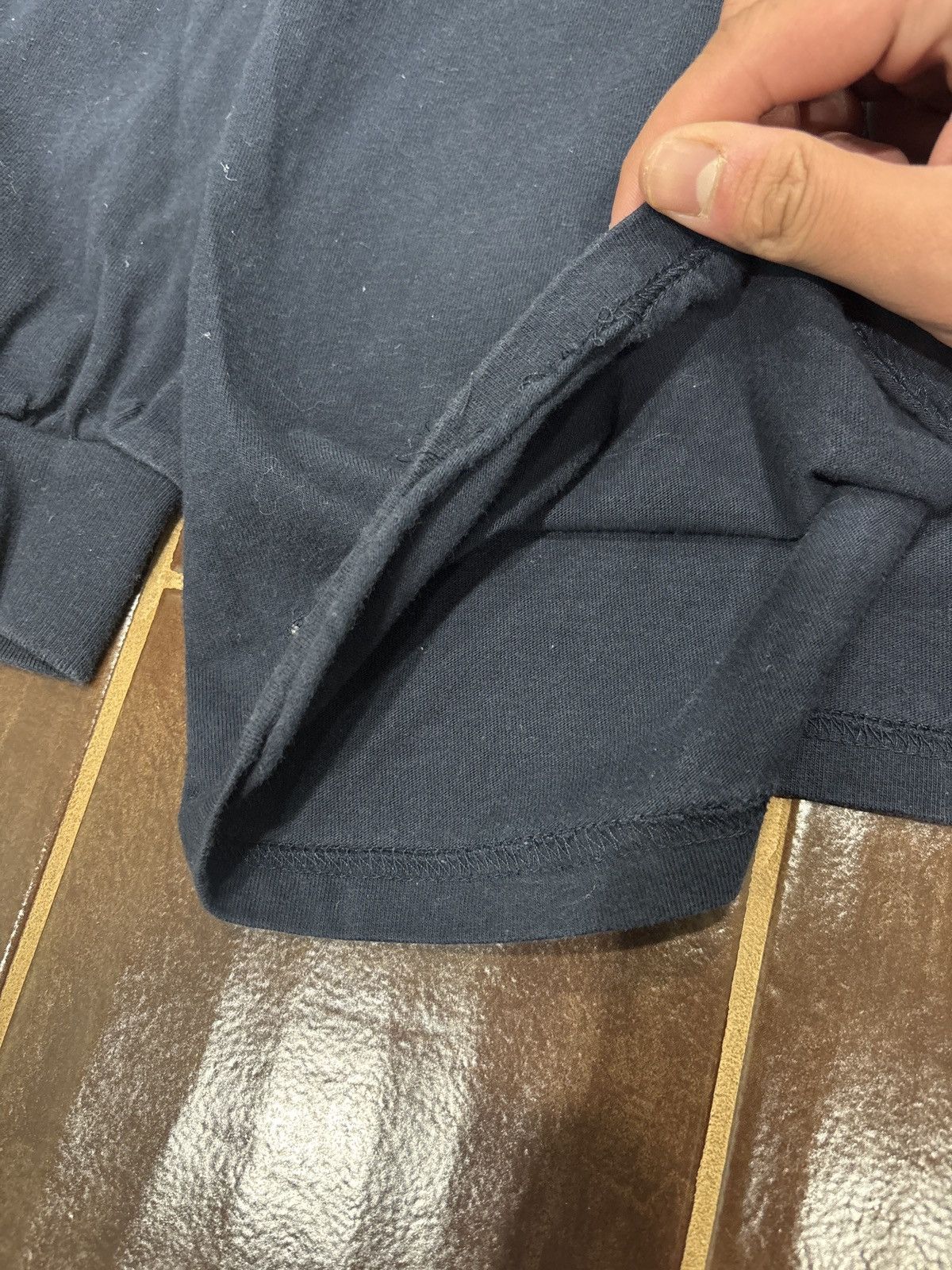 Supreme USED Supreme Box Logo L/S Tee Navy Size Medium Size US M / EU 48-50 / 2 - 6 Thumbnail