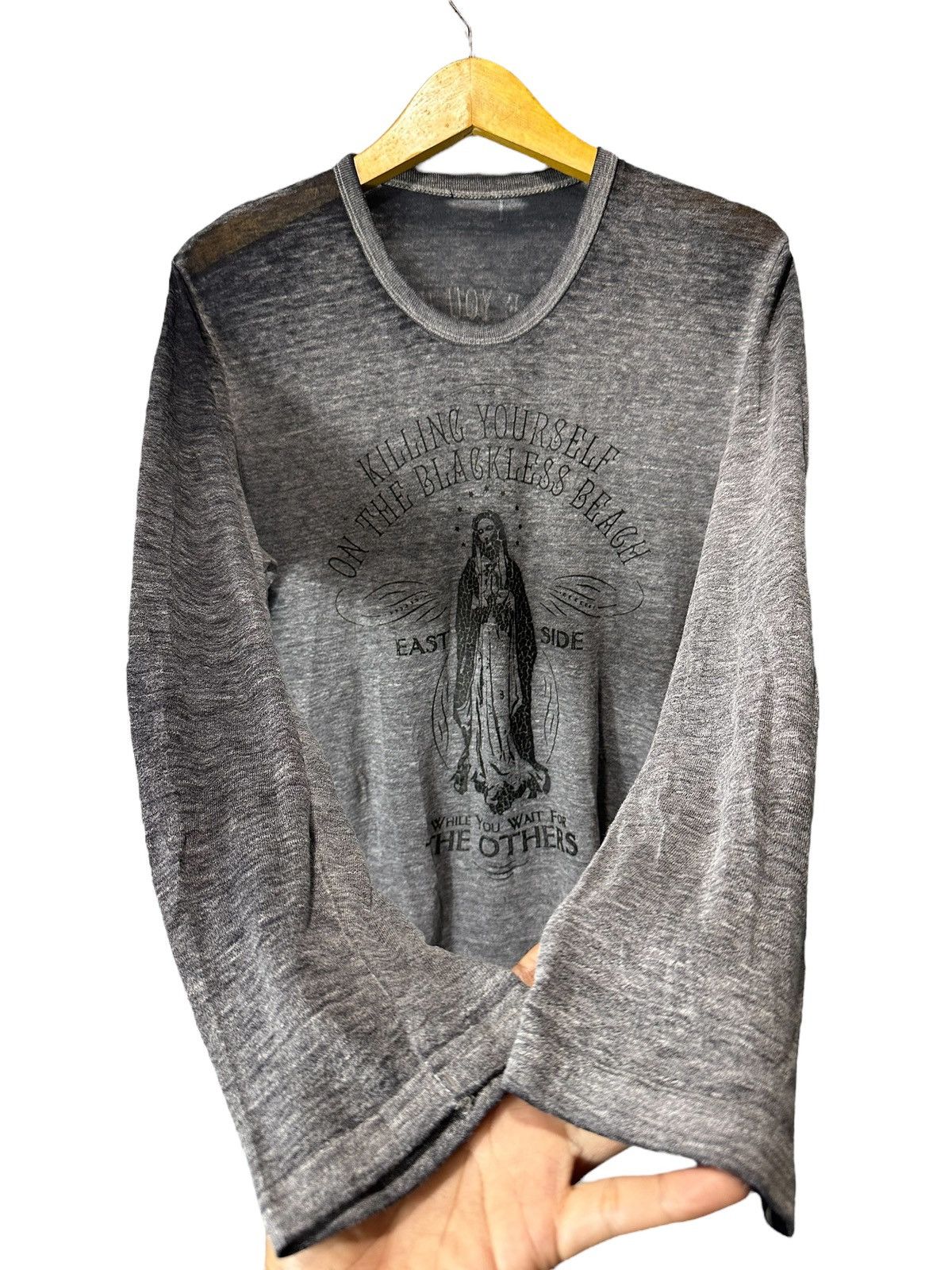 20471120 SICK TRASHED STOOGE JESUS TEE LONG SLEEVE IFSIX LGB STYLE Size US S / EU 44-46 / 1 - 7 Thumbnail