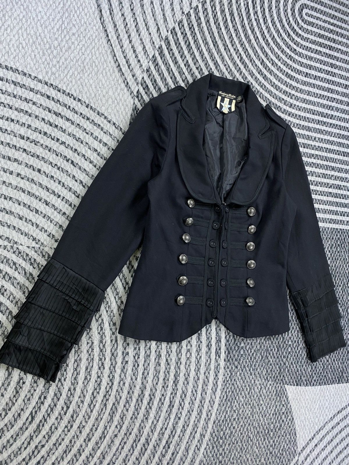 14th Addiction Vintage Twelve By Twelve 90s Black Parade Military Jacket Size S / US 4 / IT 40 - 3 Thumbnail
