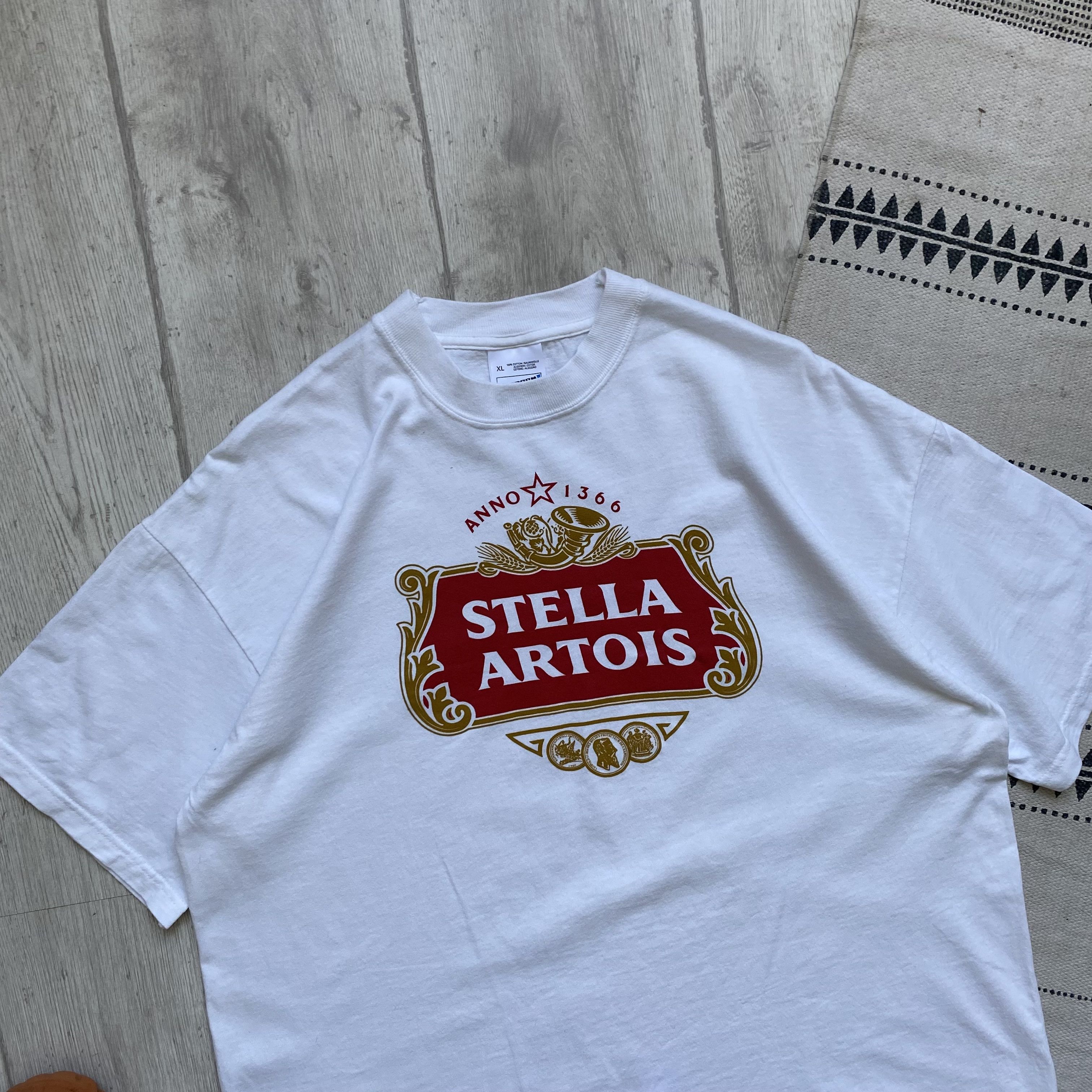 Budweiser Vintage 90s Stella Artois Tee Y2K Drink beer Big logo Size US M / EU 48-50 / 2 - 2 Thumbnail