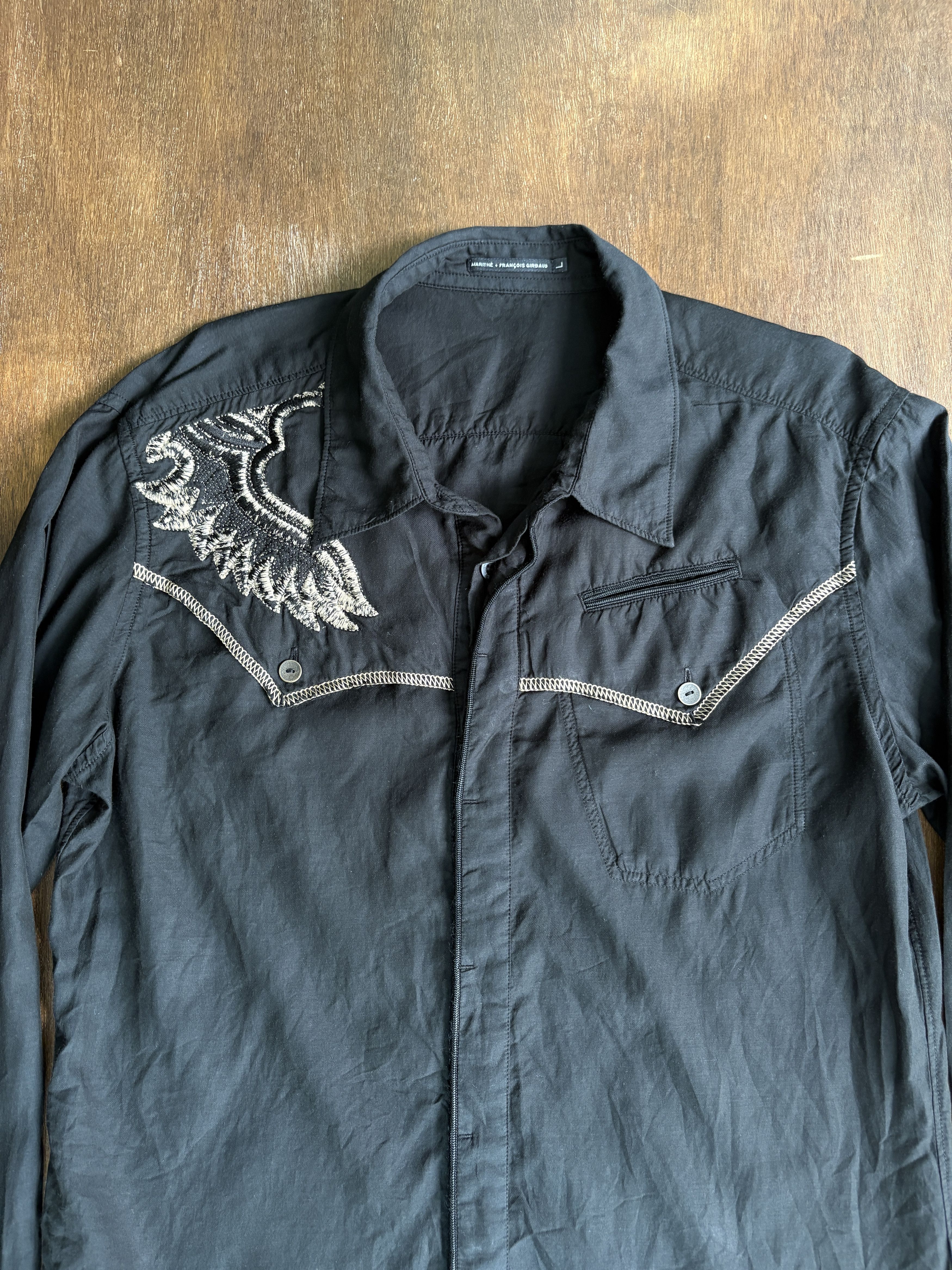 Marithe + Francois Girbaud Marithe Francois Girbaud Embroidery Shirt Size US L / EU 52-54 / 3 - 3 Thumbnail