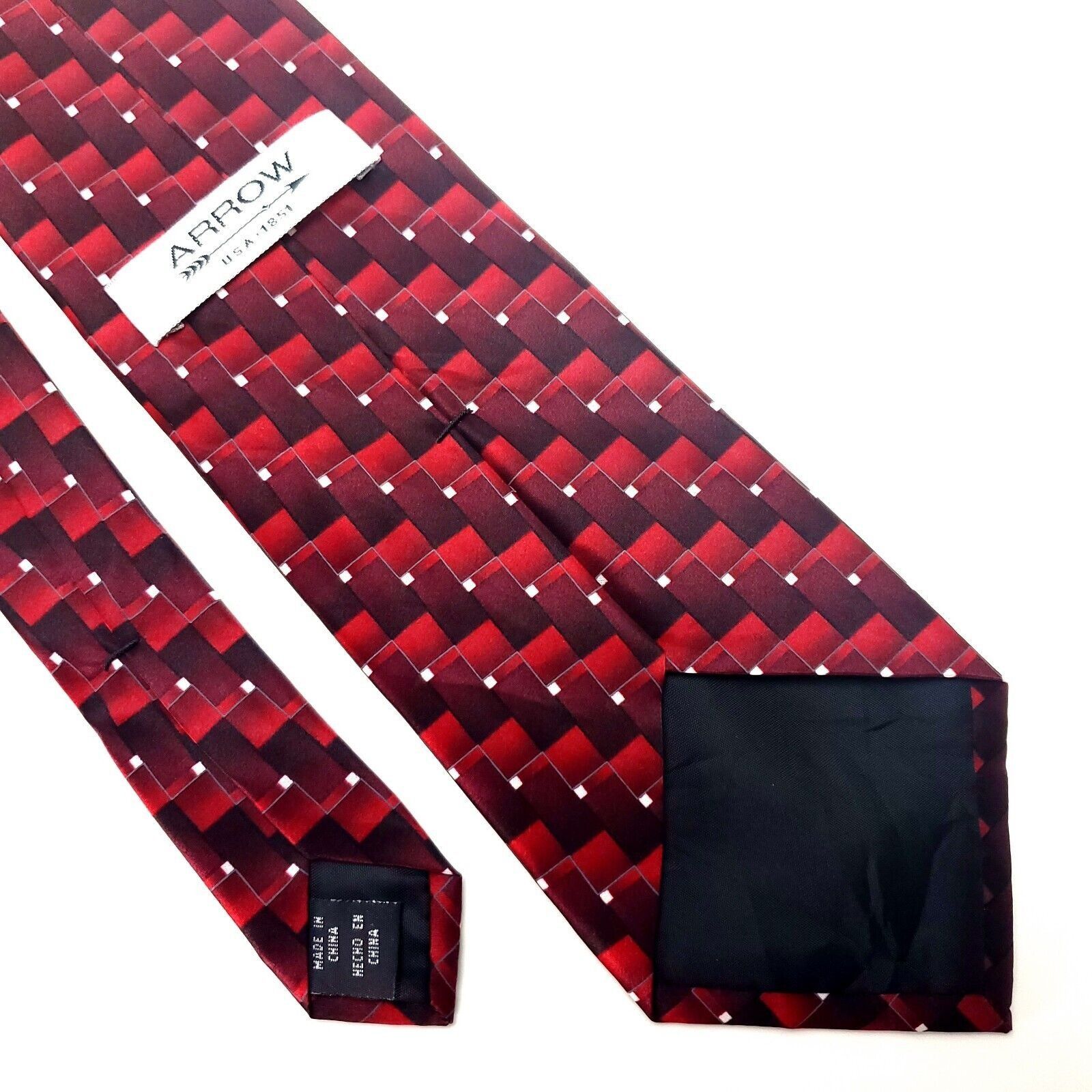 Arrow Arrow Silk Tie Print Red Geometric Size ONE SIZE - 3 Thumbnail